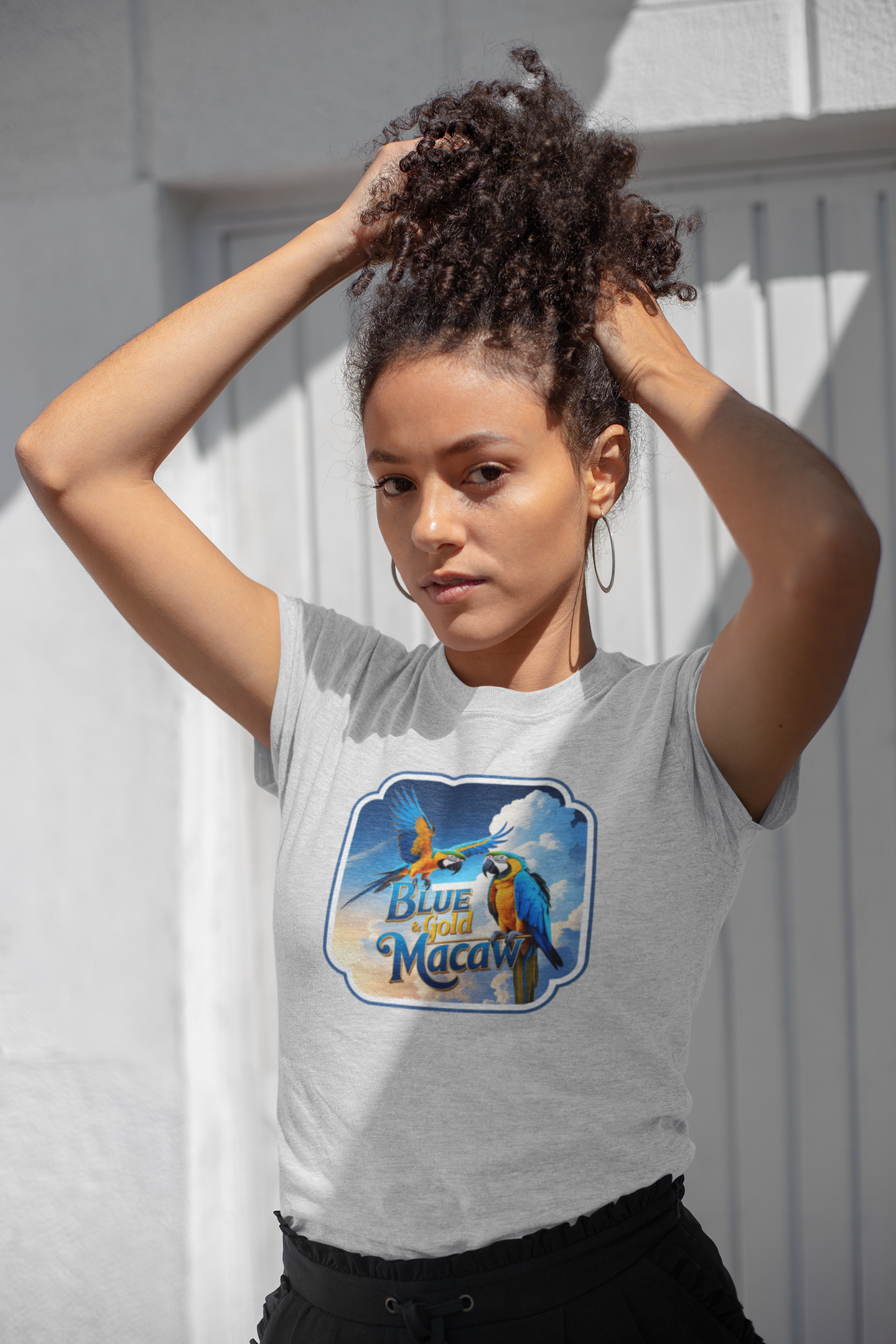 Blue & Gold Macaw Flying T-Shirt