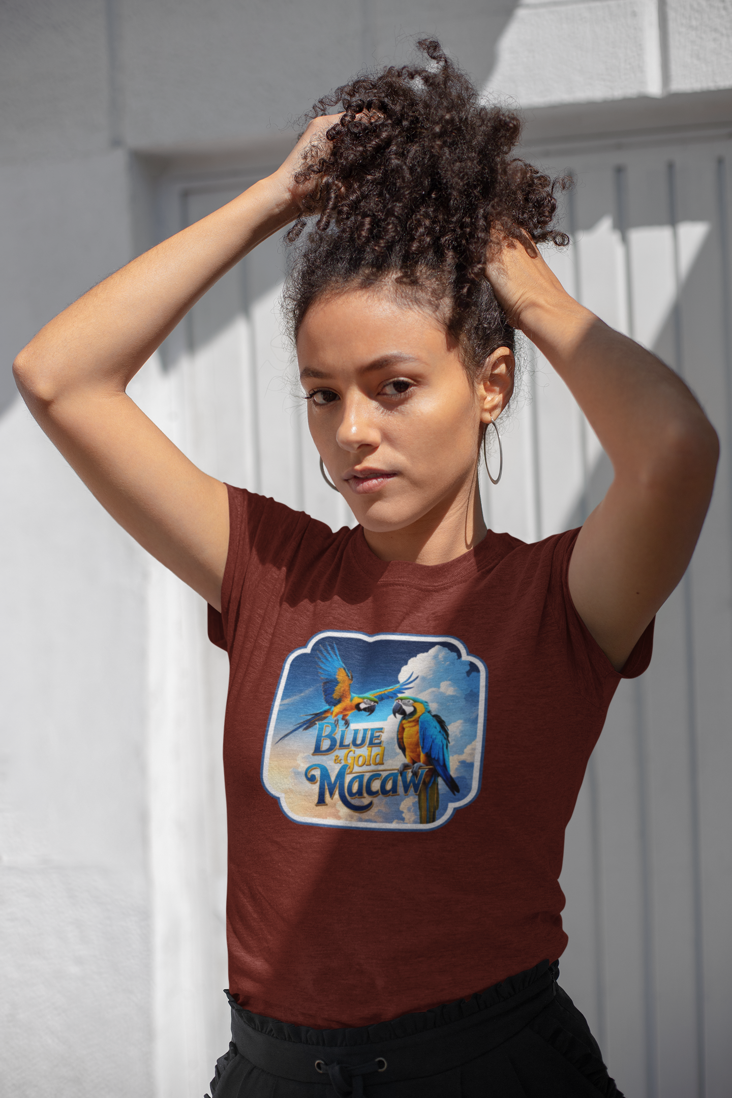 Blue & Gold Macaw Flying T-Shirt