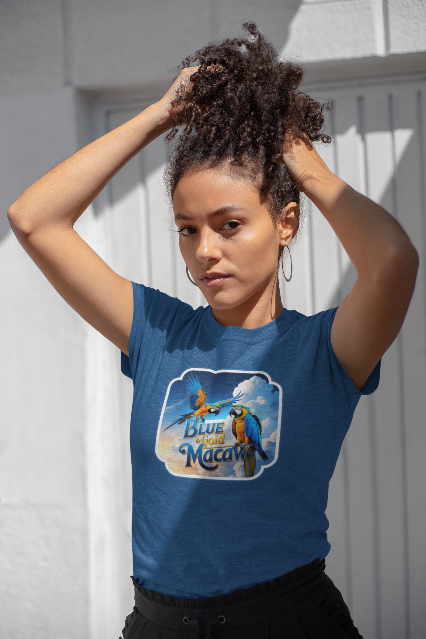 Blue & Gold Macaw Flying T-Shirt