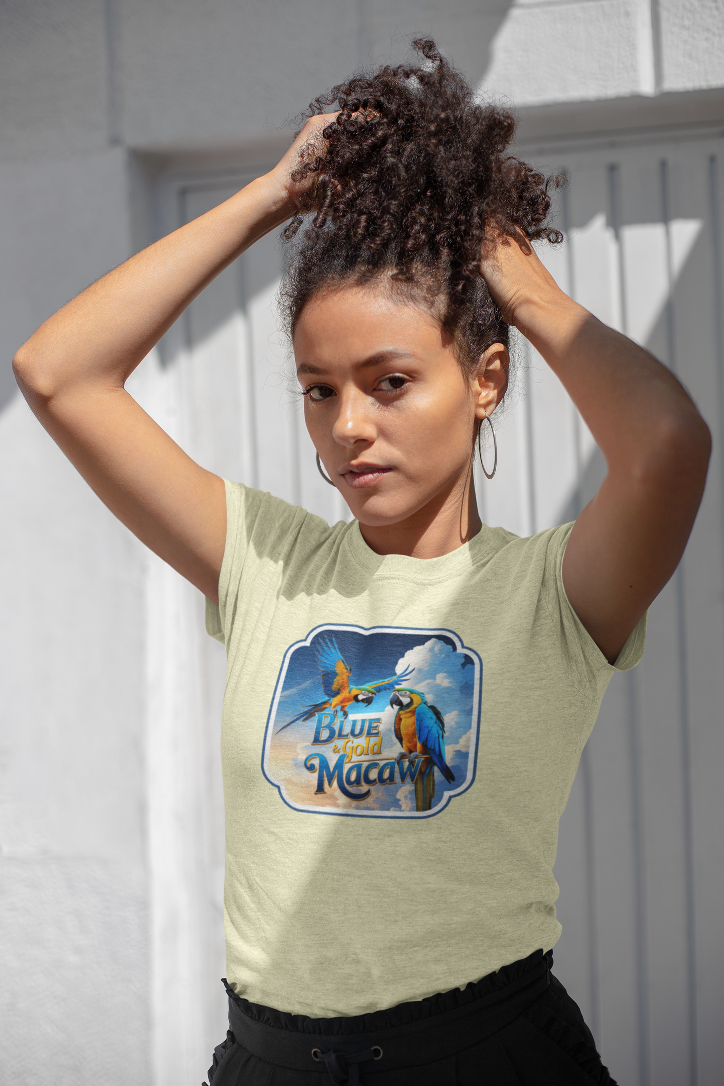 Blue & Gold Macaw Flying T-Shirt