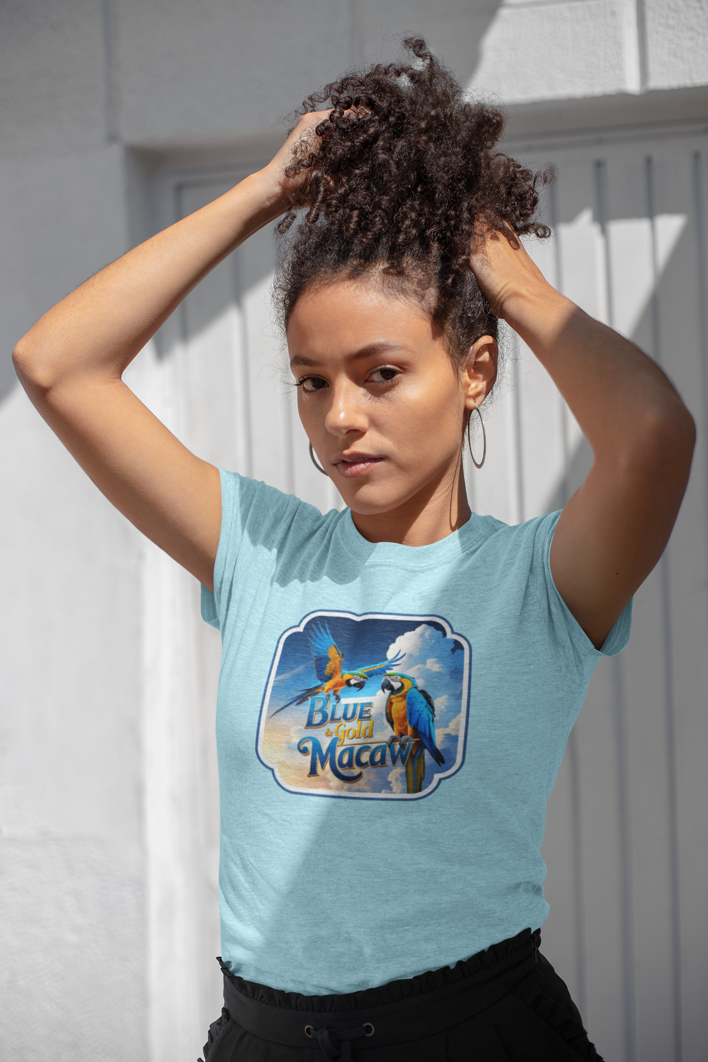 Blue & Gold Macaw Flying T-Shirt