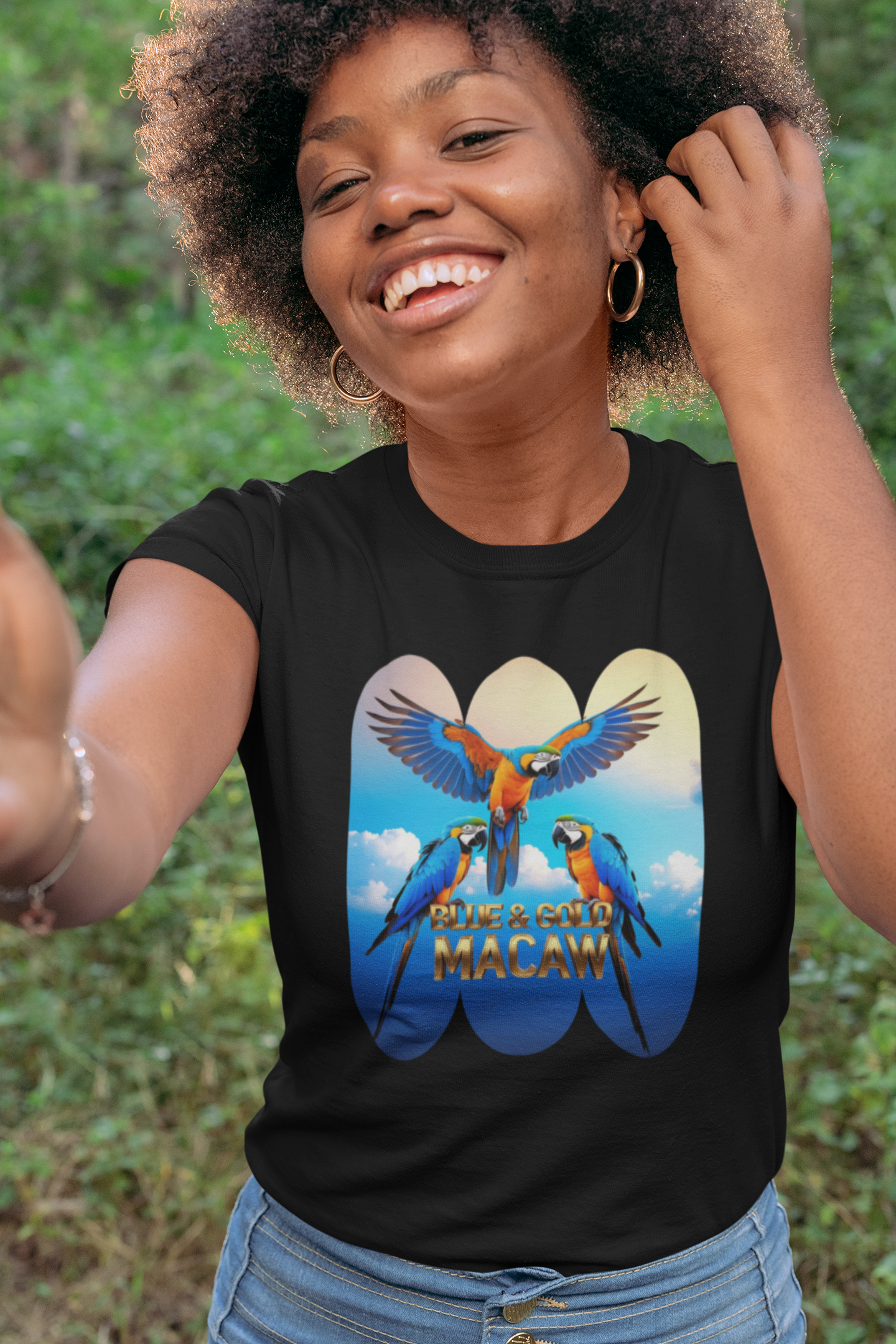 Flying Blue & Gold Macaw T-Shirt