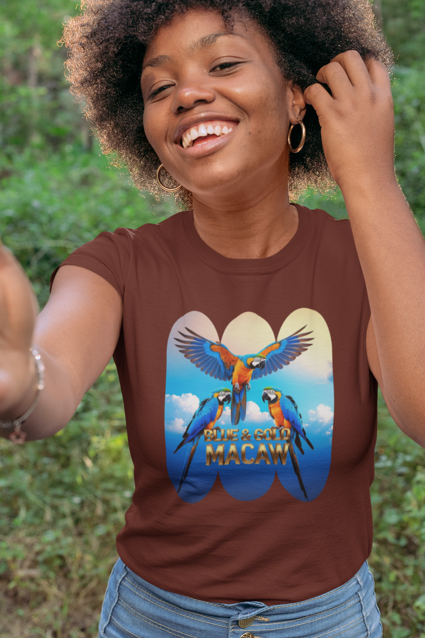 Flying Blue & Gold Macaw T-Shirt