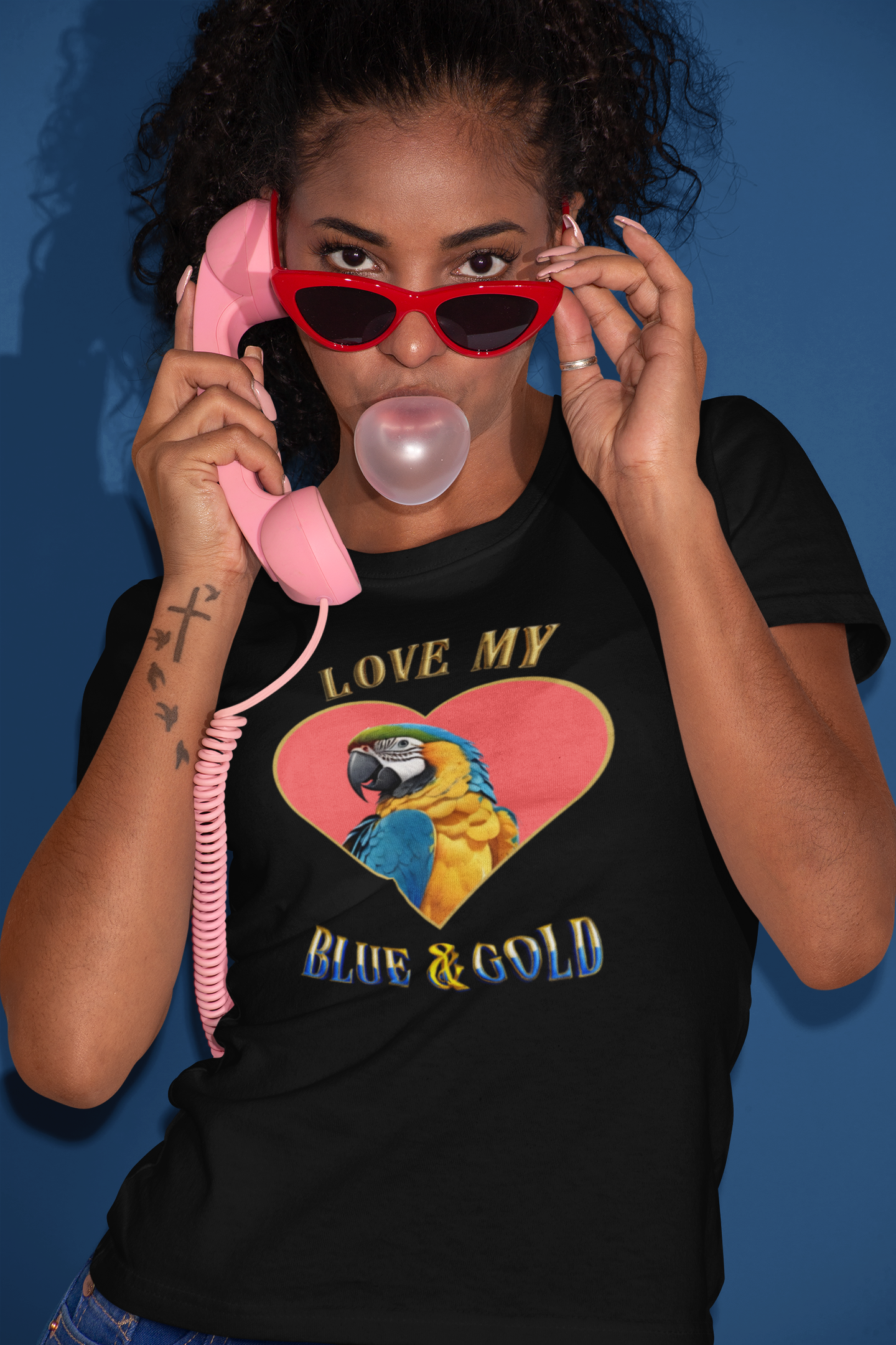 Love My Blue & Gold Heart T-Shirt