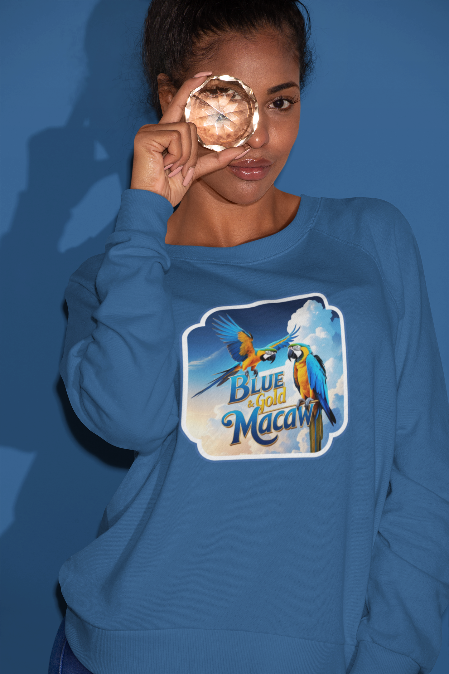 Blue & Gold Macaw Flying Sweatshirt