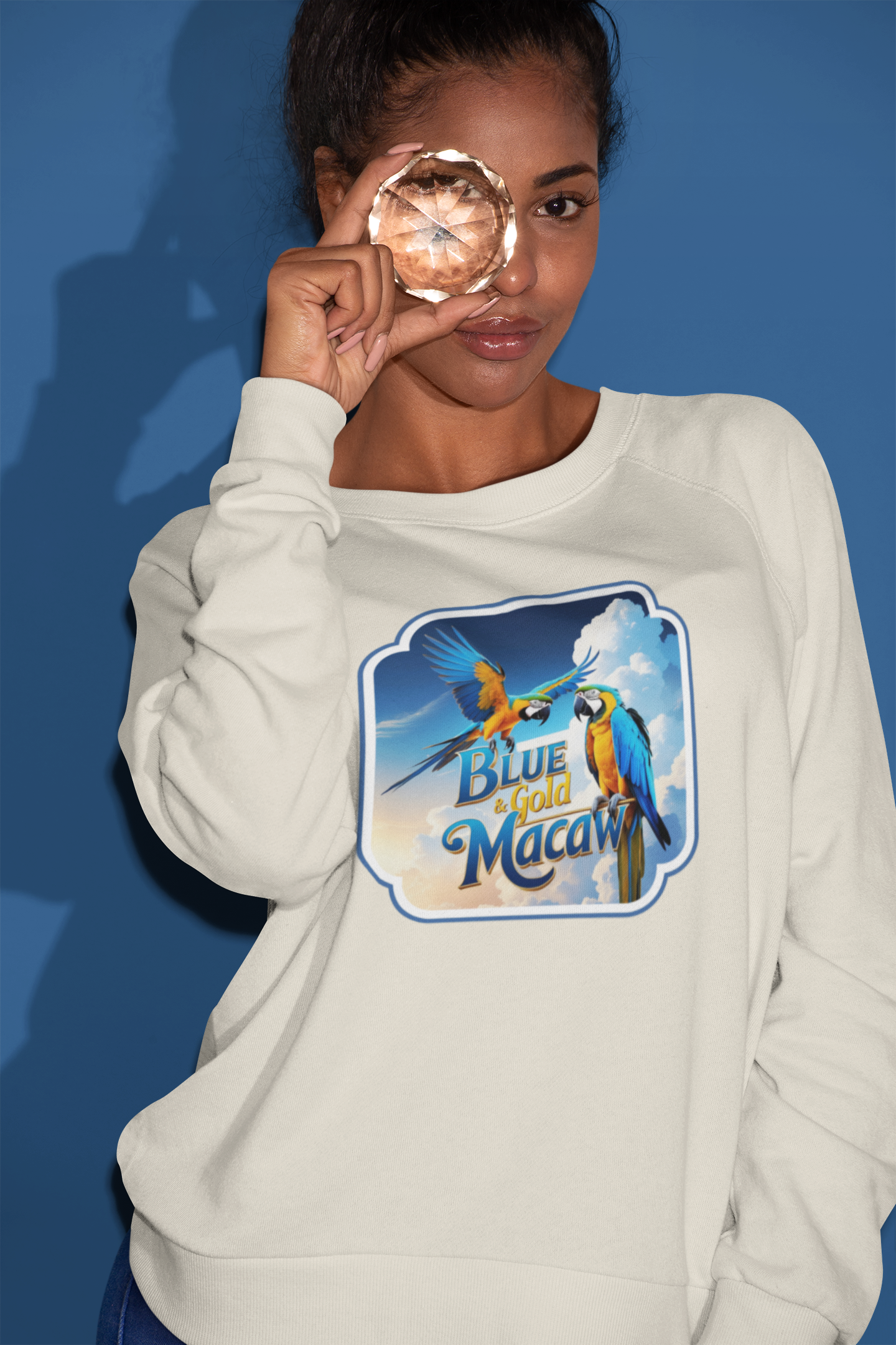 Blue & Gold Macaw Flying Sweatshirt
