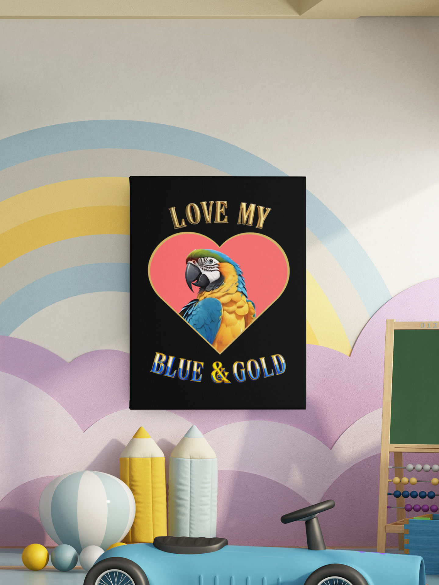 Love My Blue & Gold Wall-Hanging