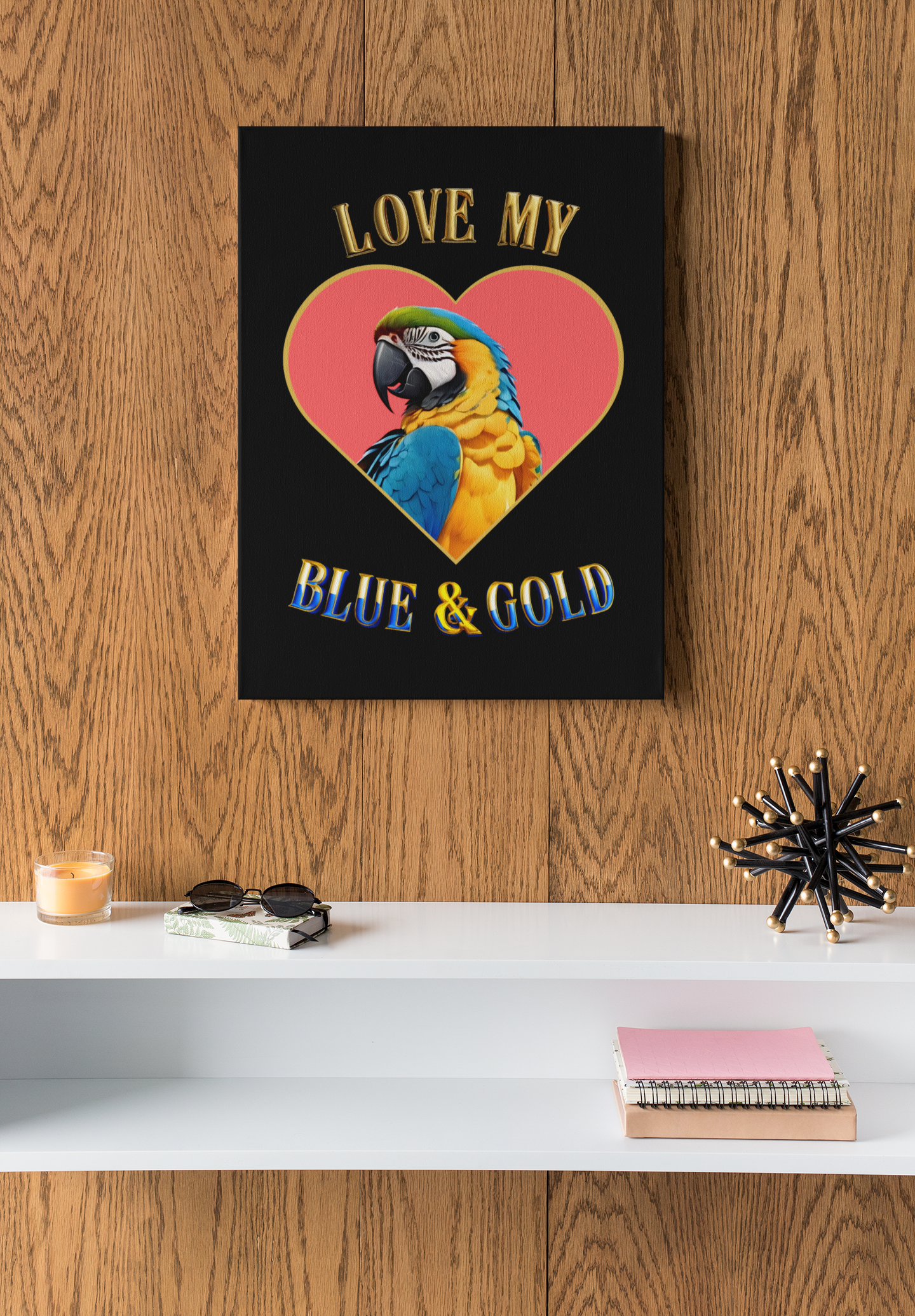 Love My Blue & Gold Wall-Hanging