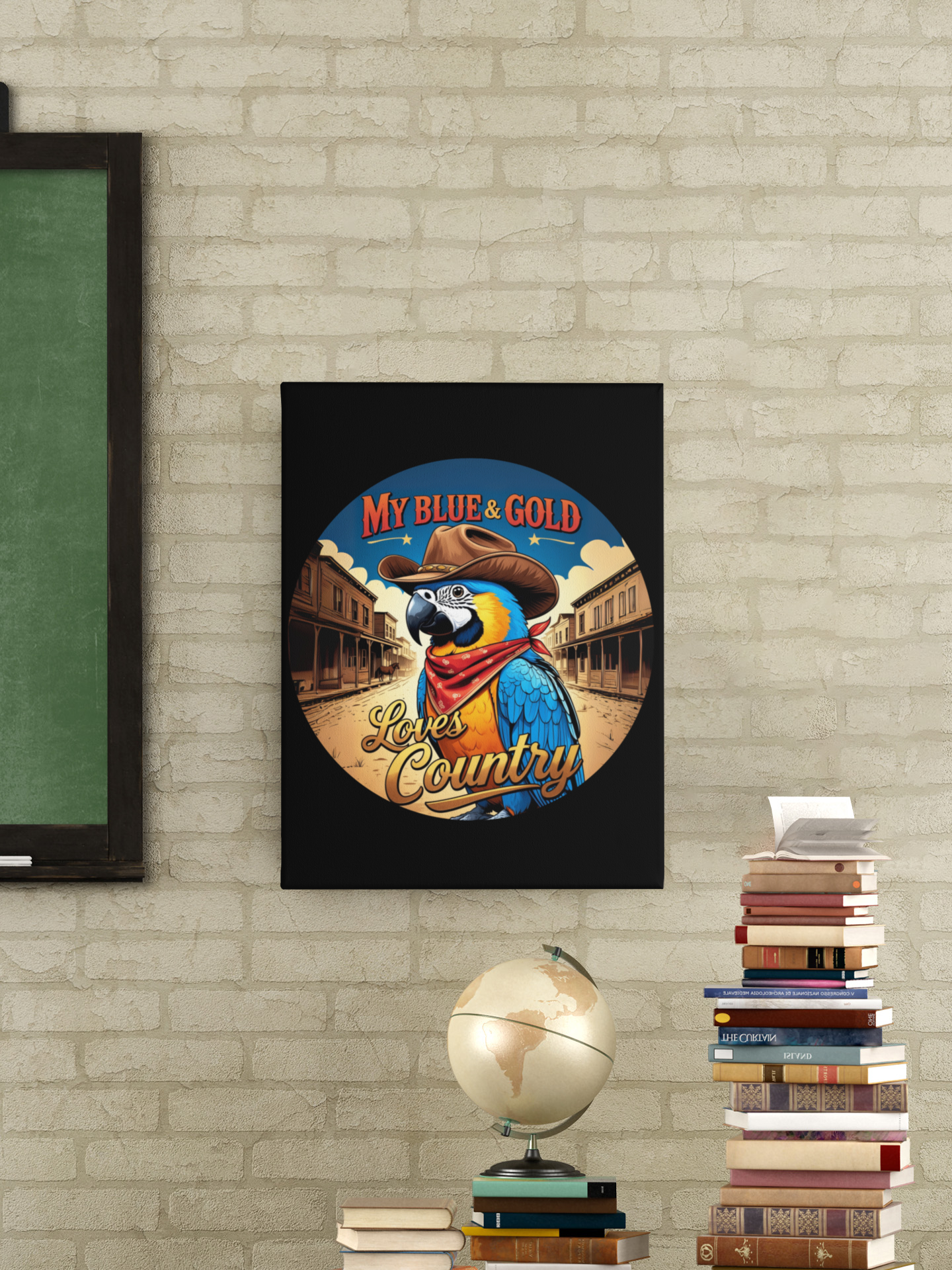 Blue & Gold Loves Country Wall-Hanging