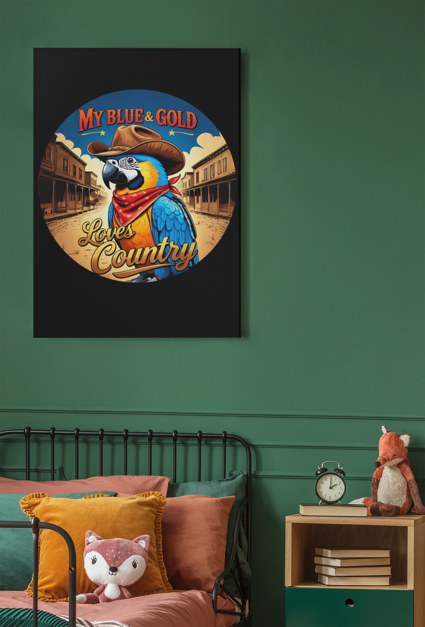 Blue & Gold Loves Country Wall-Hanging