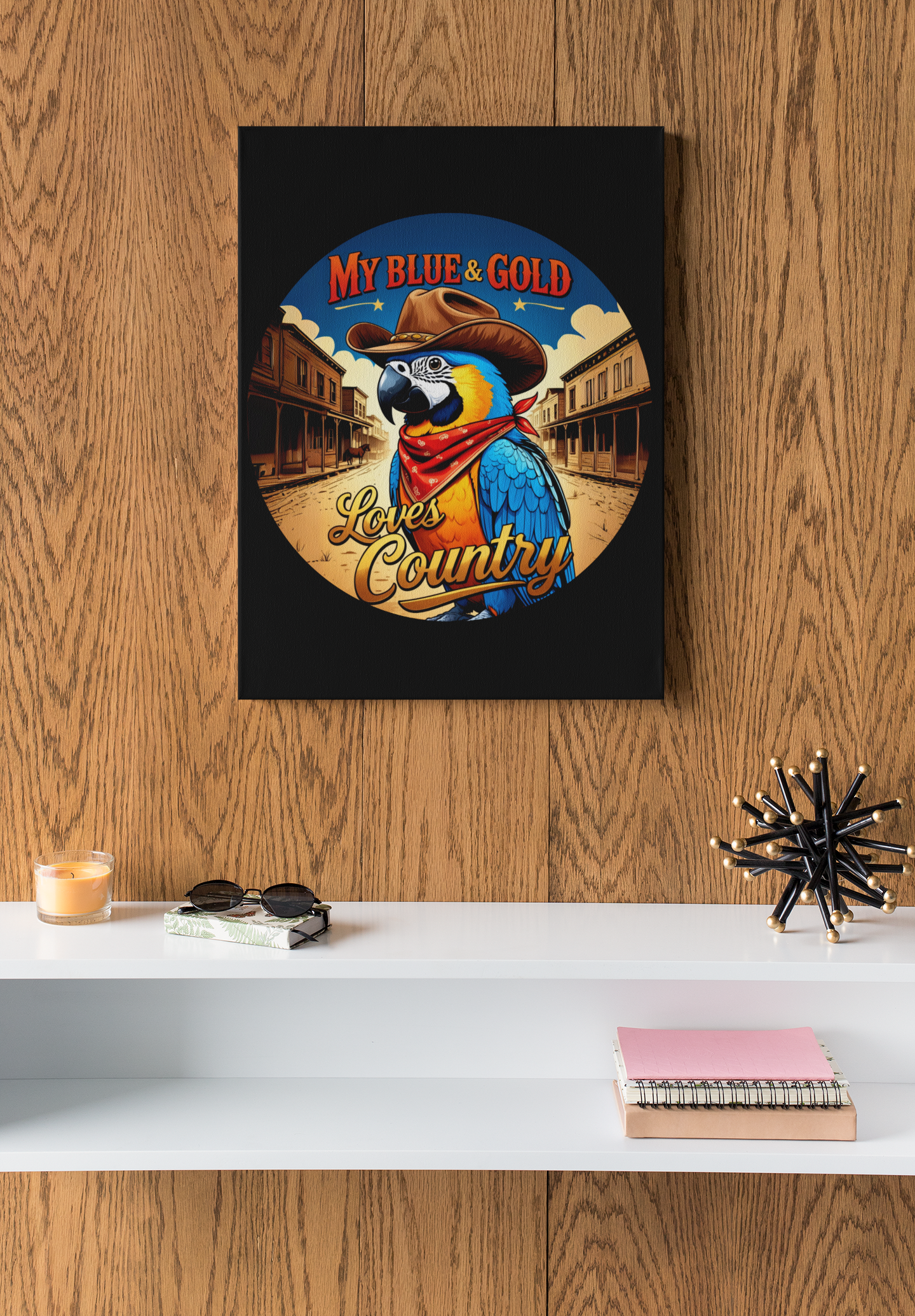 Blue & Gold Loves Country Wall-Hanging