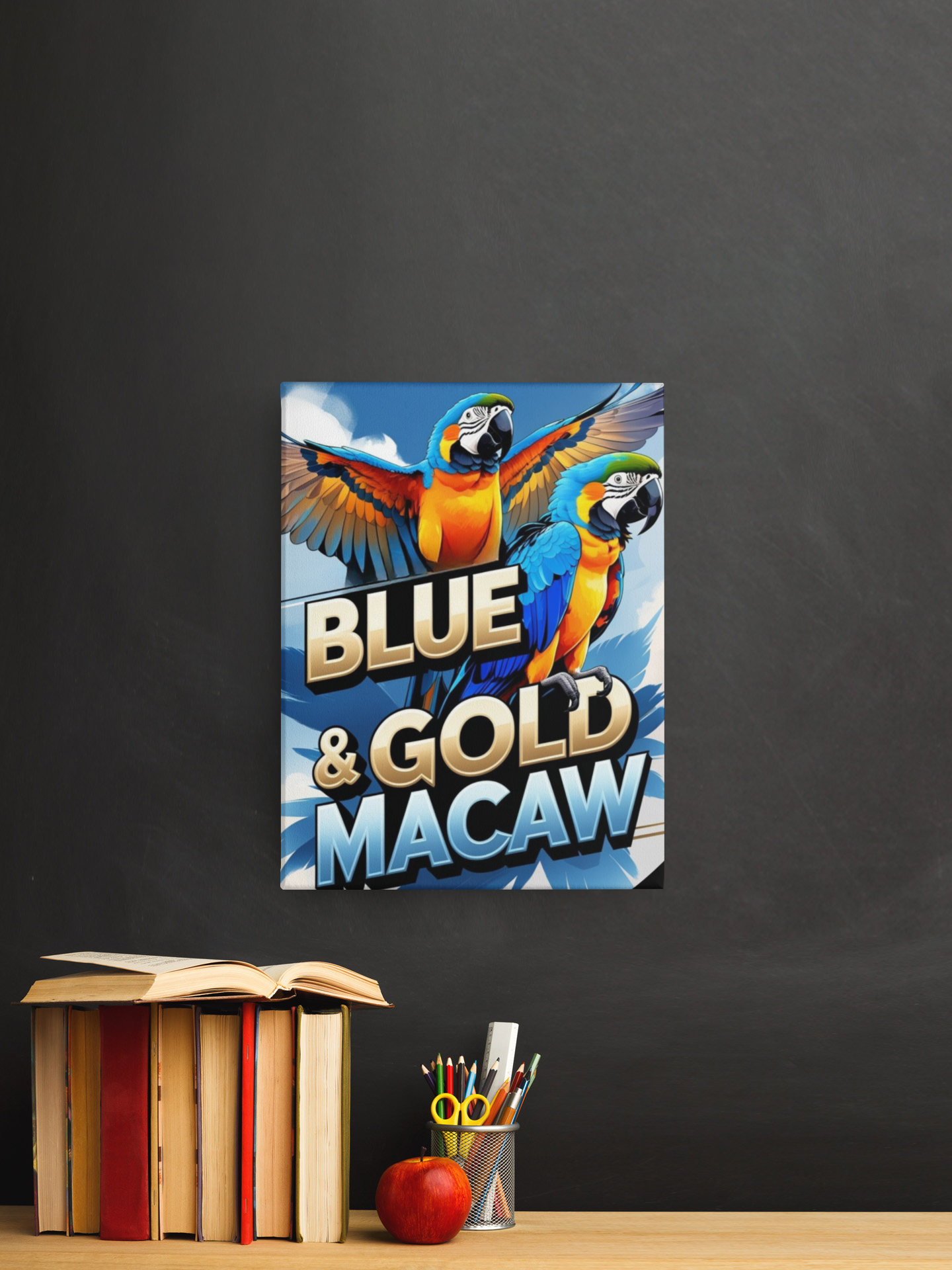 Flying Blue & Gold Macaw Wall-Hanging