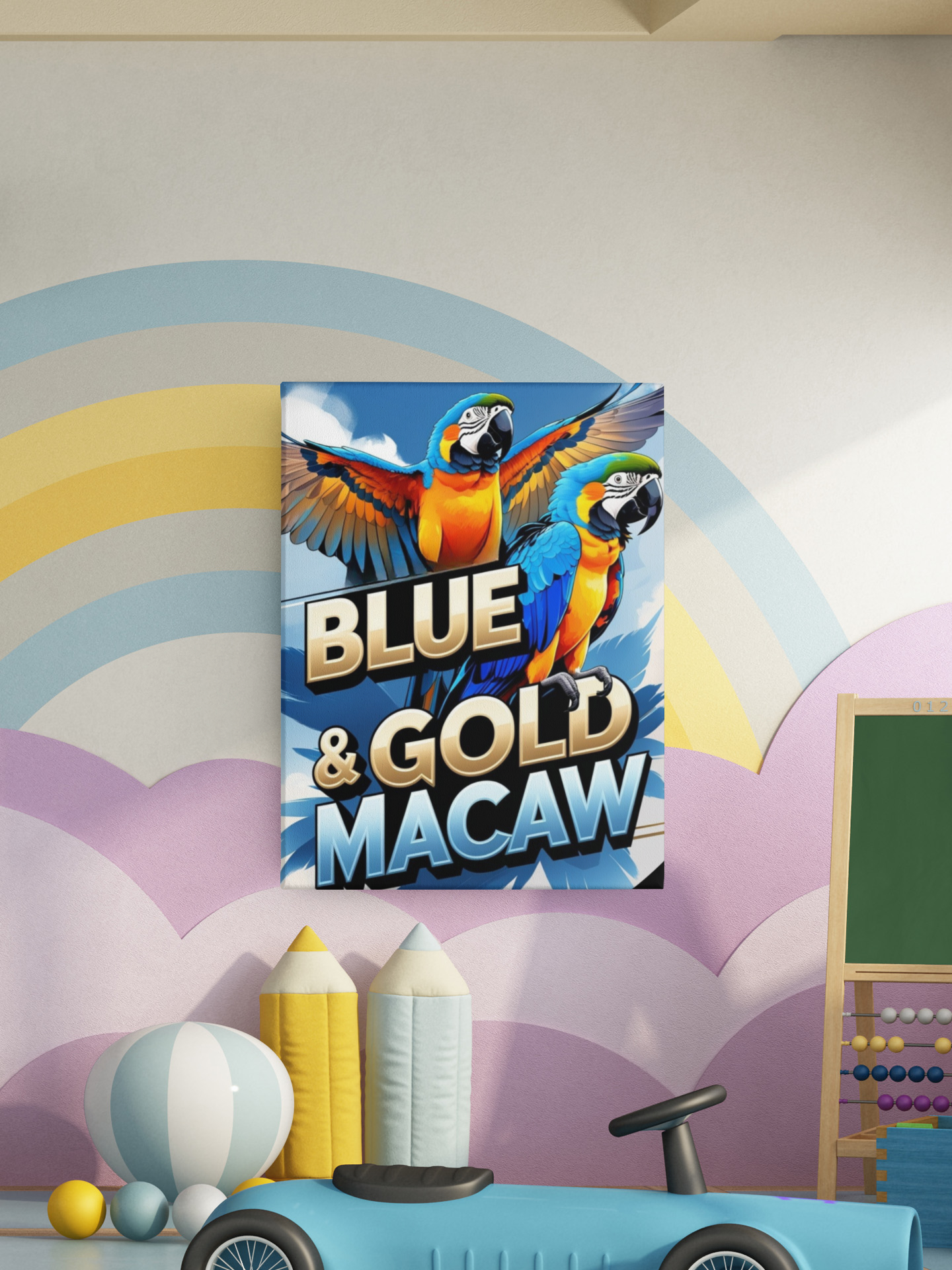 Flying Blue & Gold Macaw Wall-Hanging