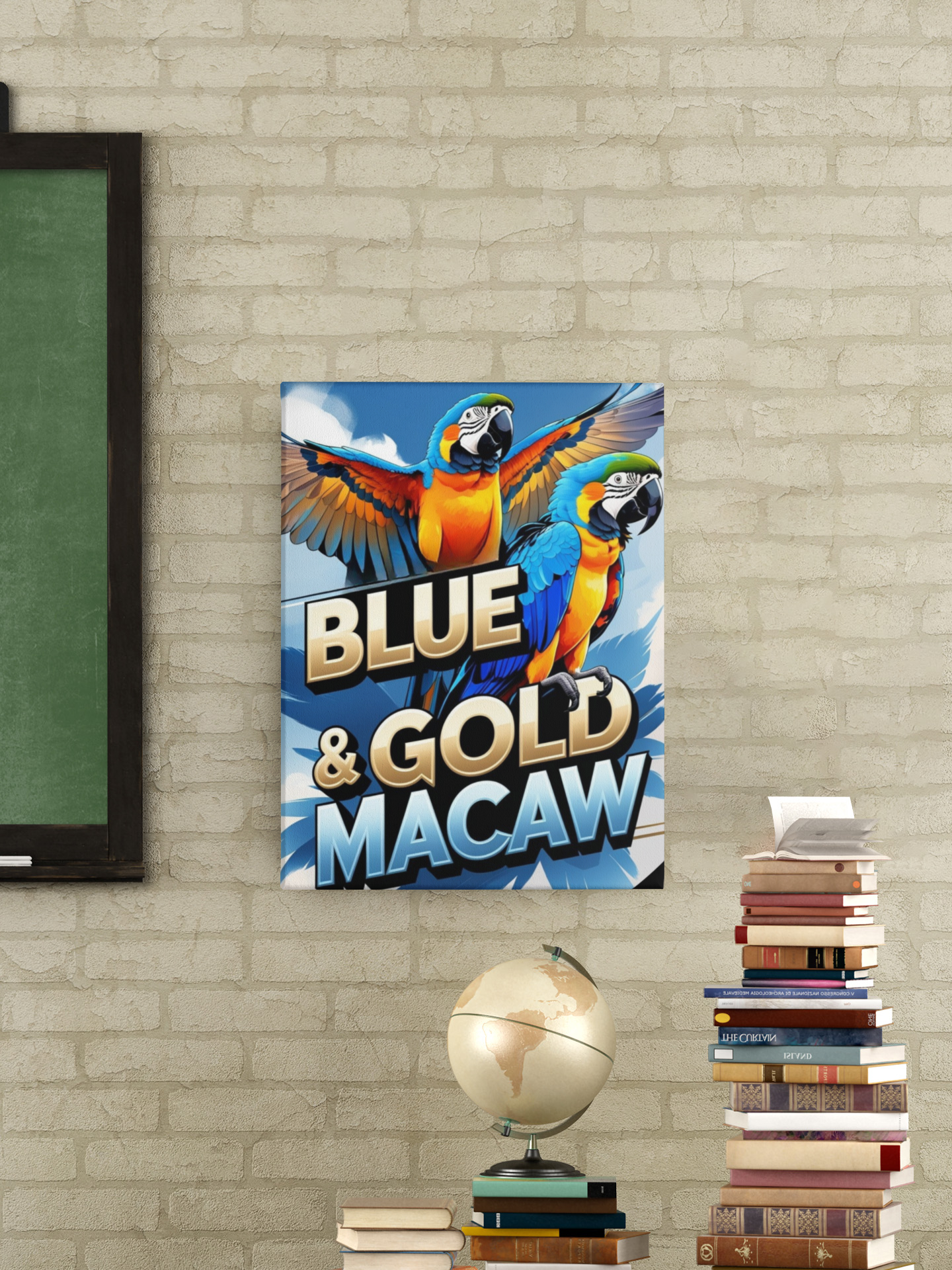 Flying Blue & Gold Macaw Wall-Hanging