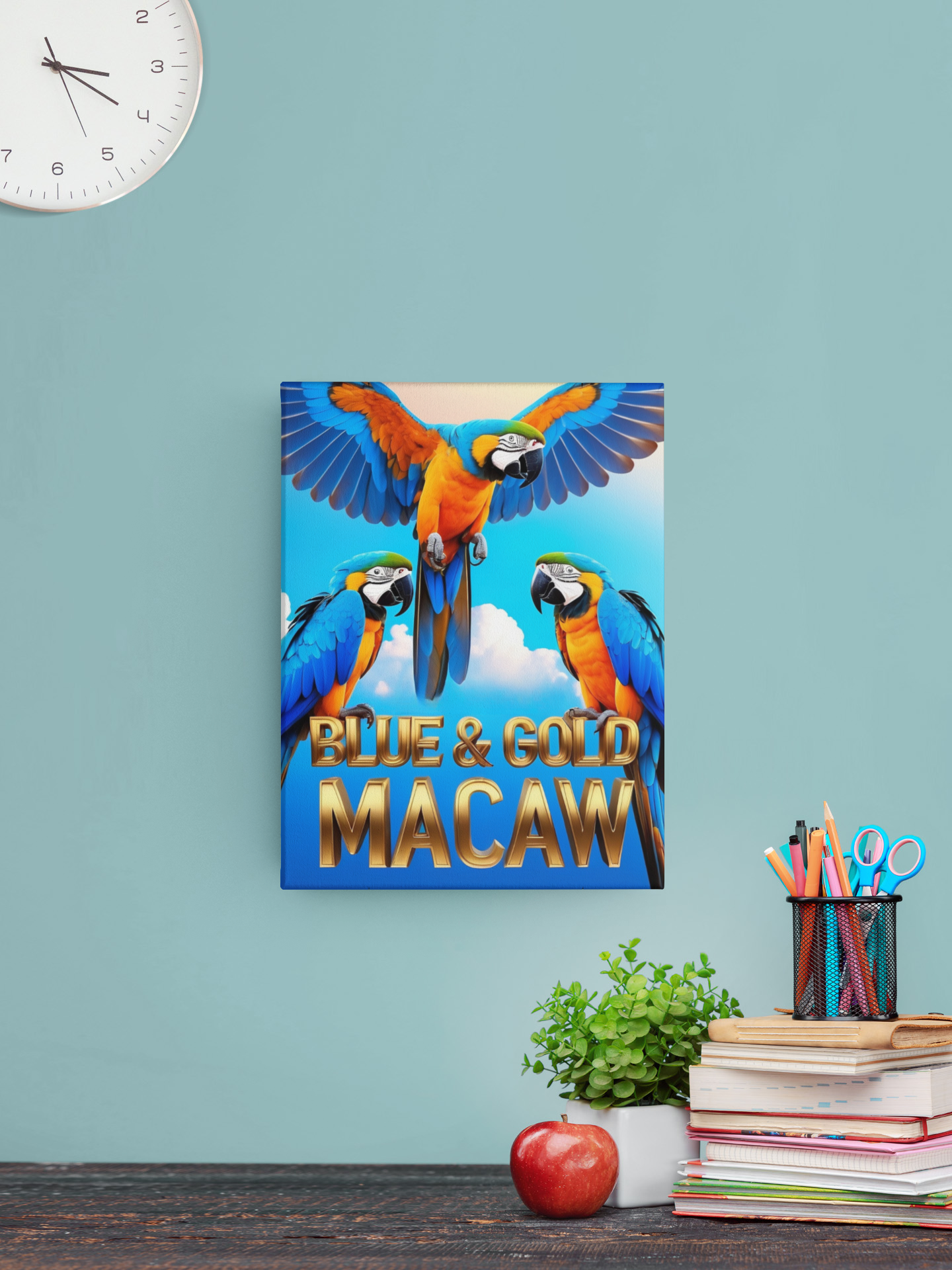 Blue & Gold Macaw Flying Wall-Hanging