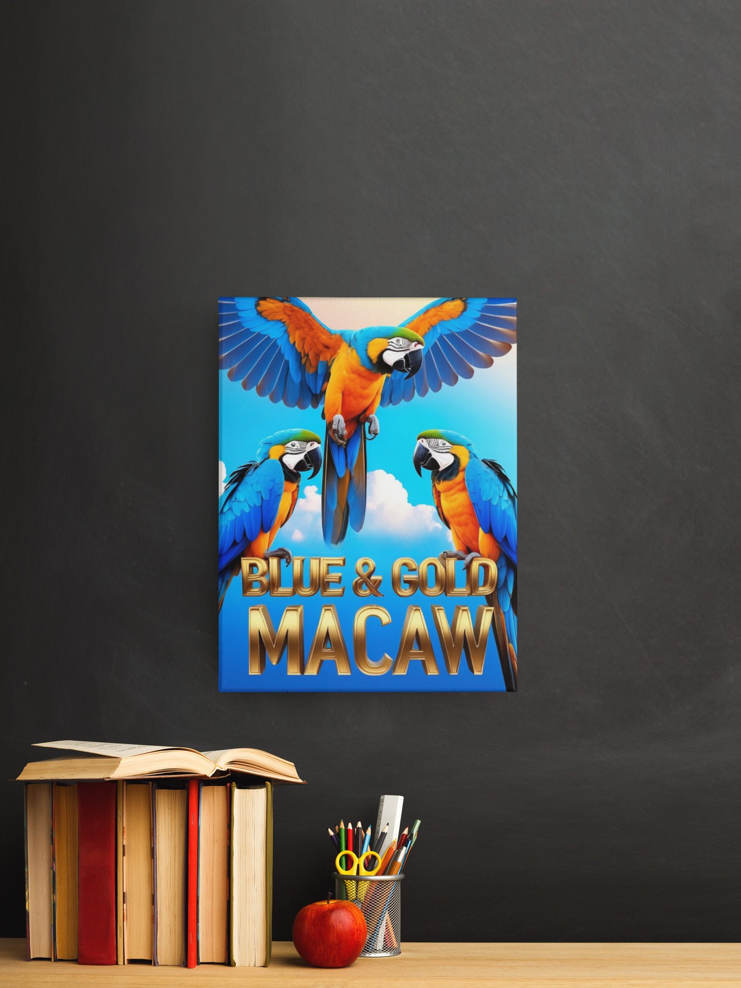 Blue & Gold Macaw Flying Wall-Hanging