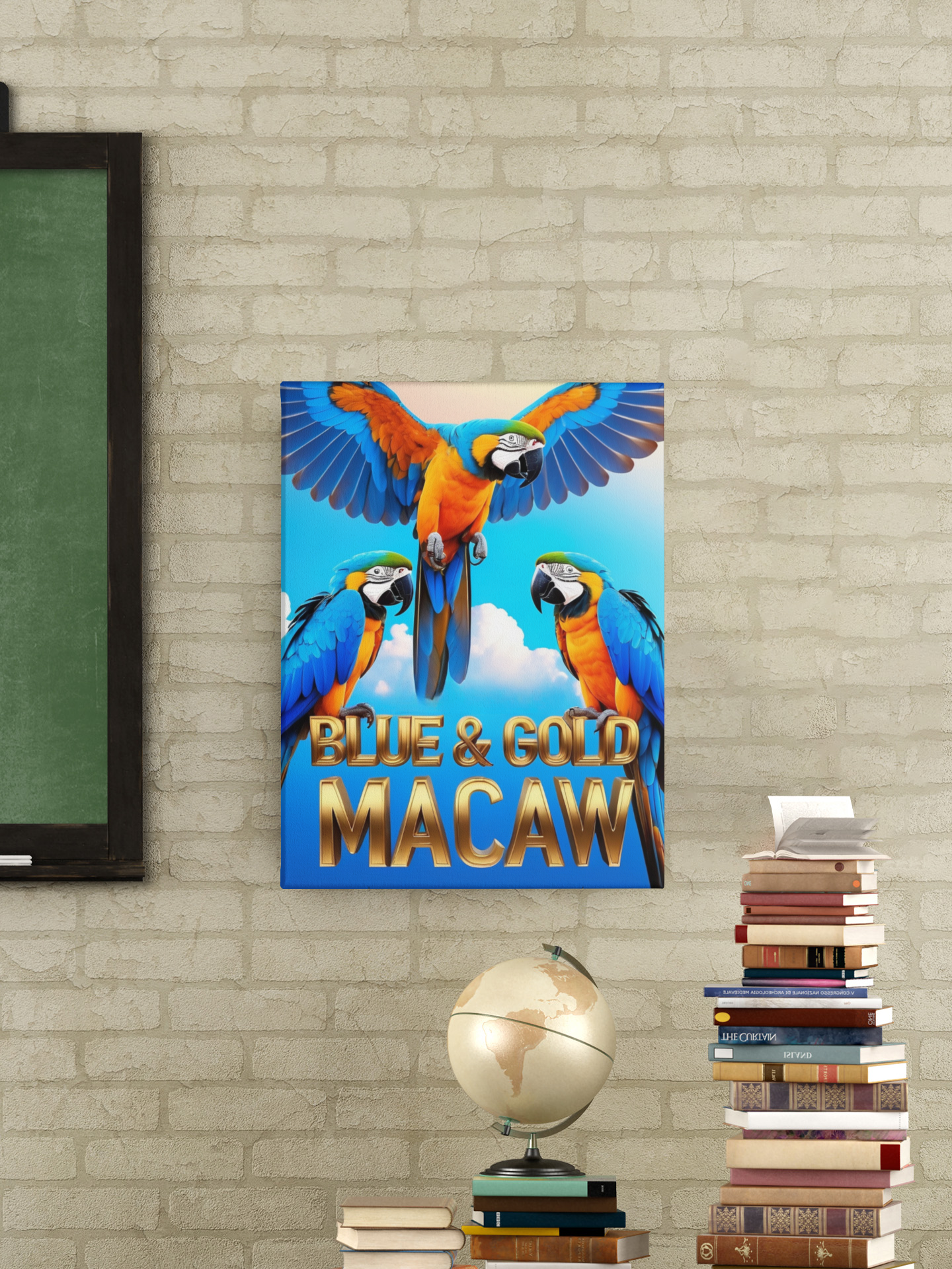 Blue & Gold Macaw Flying Wall-Hanging