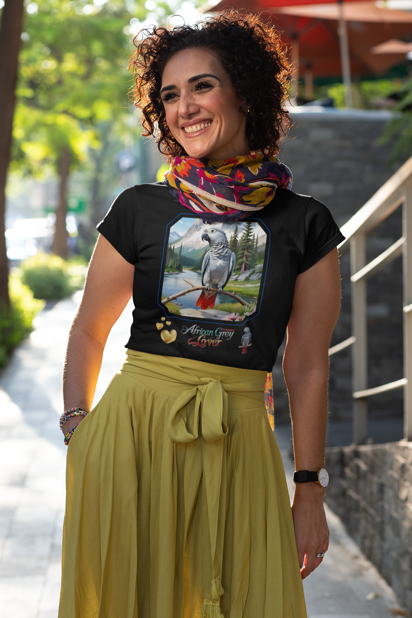 African Grey Congo Lover Parrot T-Shirt