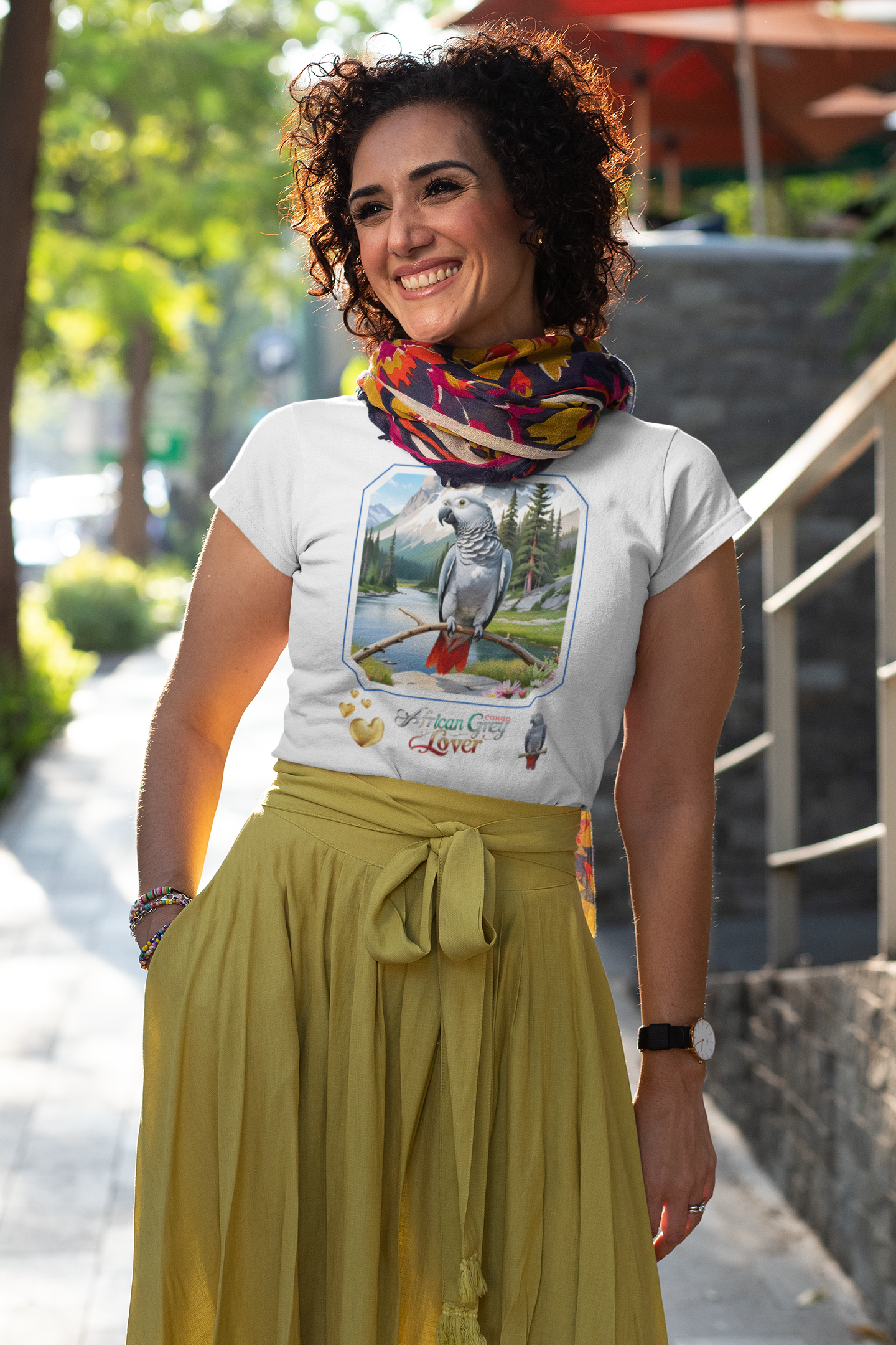African Grey Congo Lover Parrot T-Shirt