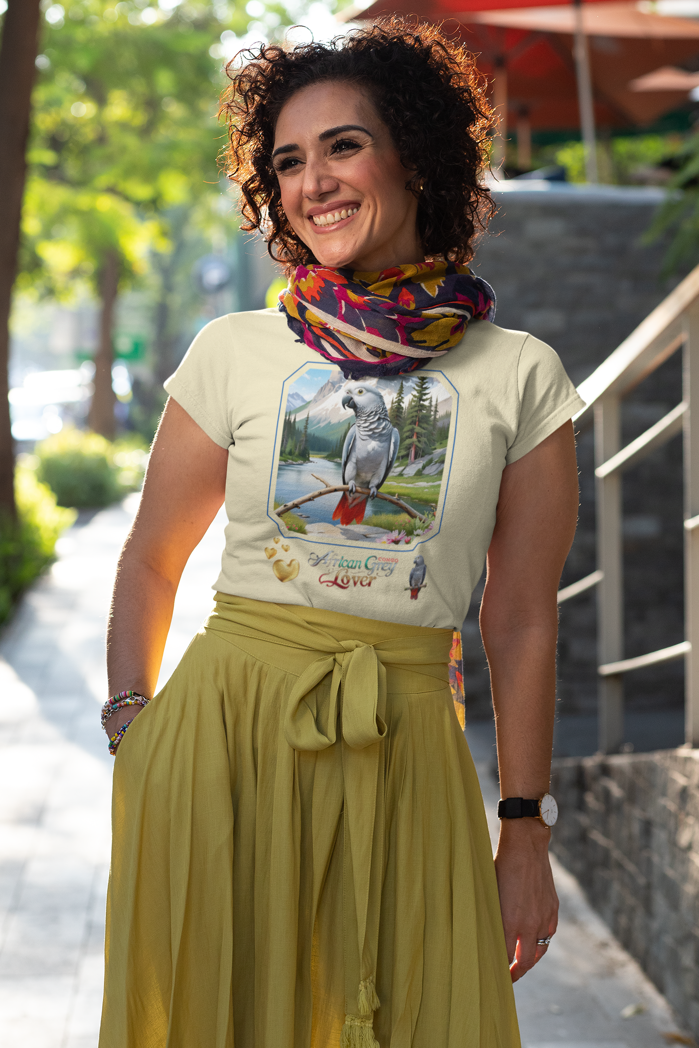 African Grey Congo Lover Parrot T-Shirt