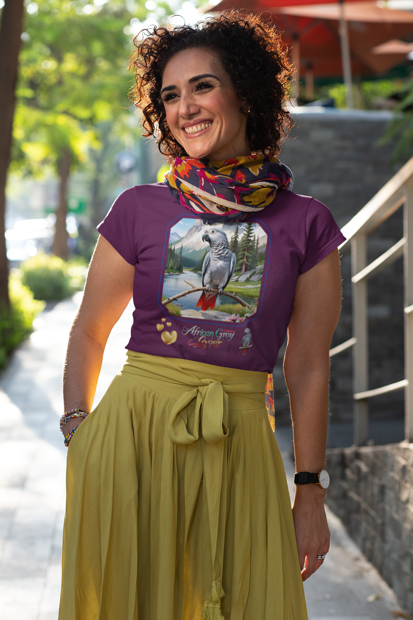 African Grey Congo Lover Parrot T-Shirt