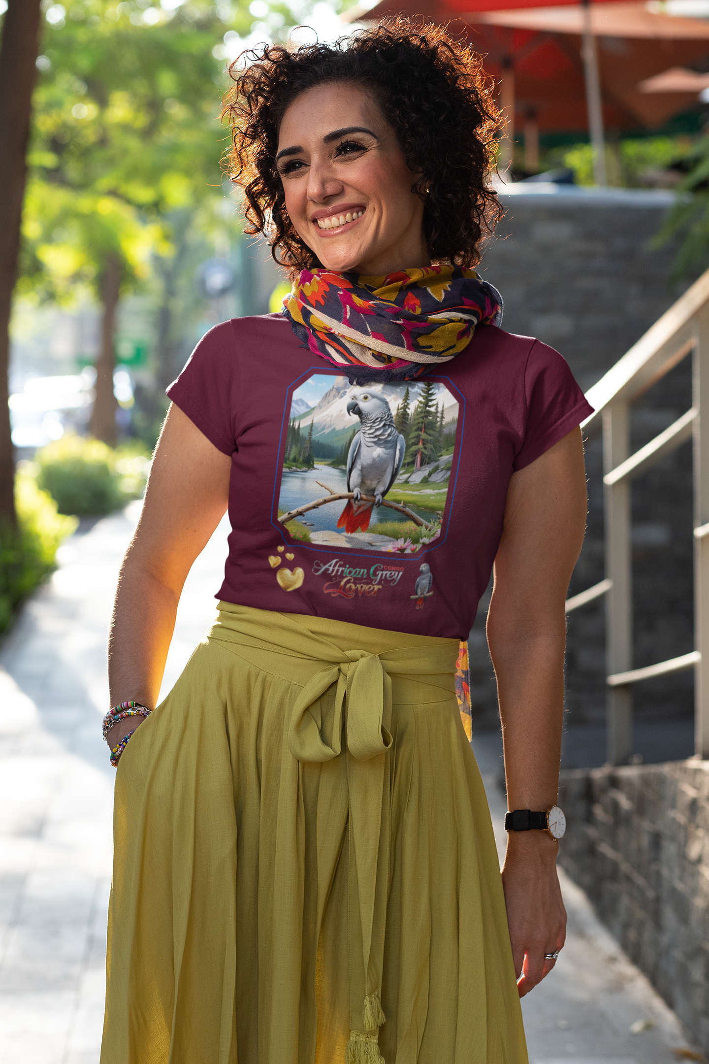 African Grey Congo Lover Parrot T-Shirt