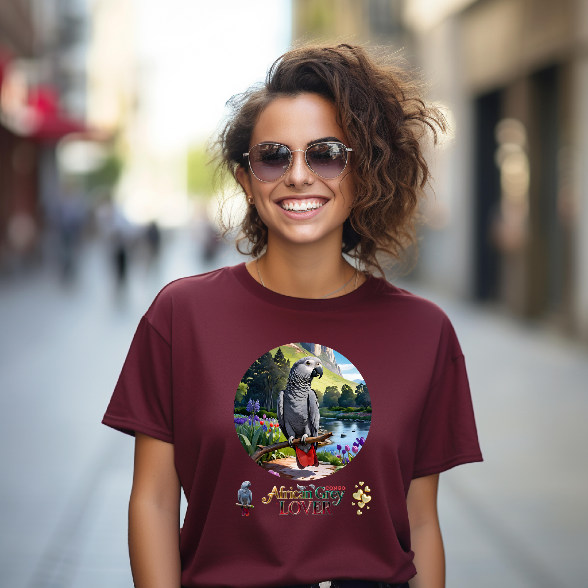 African Grey Congo Lover Nature T-Shirt