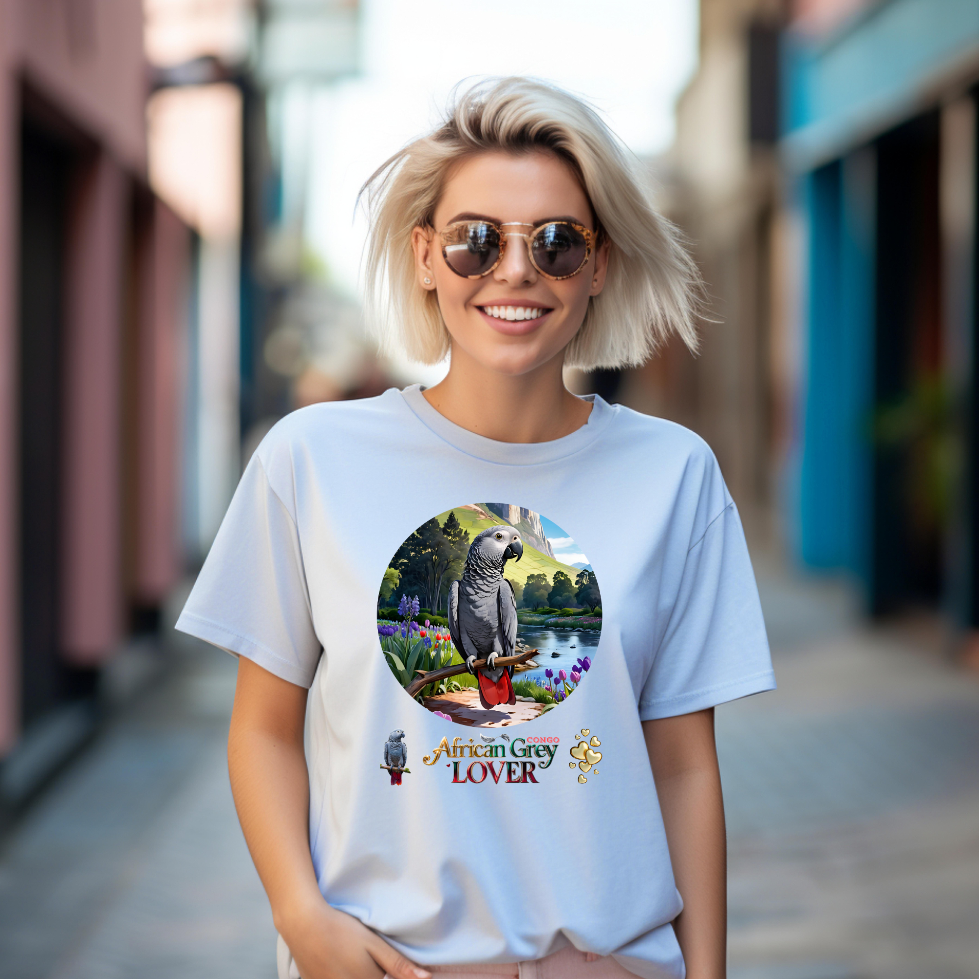 African Grey Congo Lover Nature T-Shirt