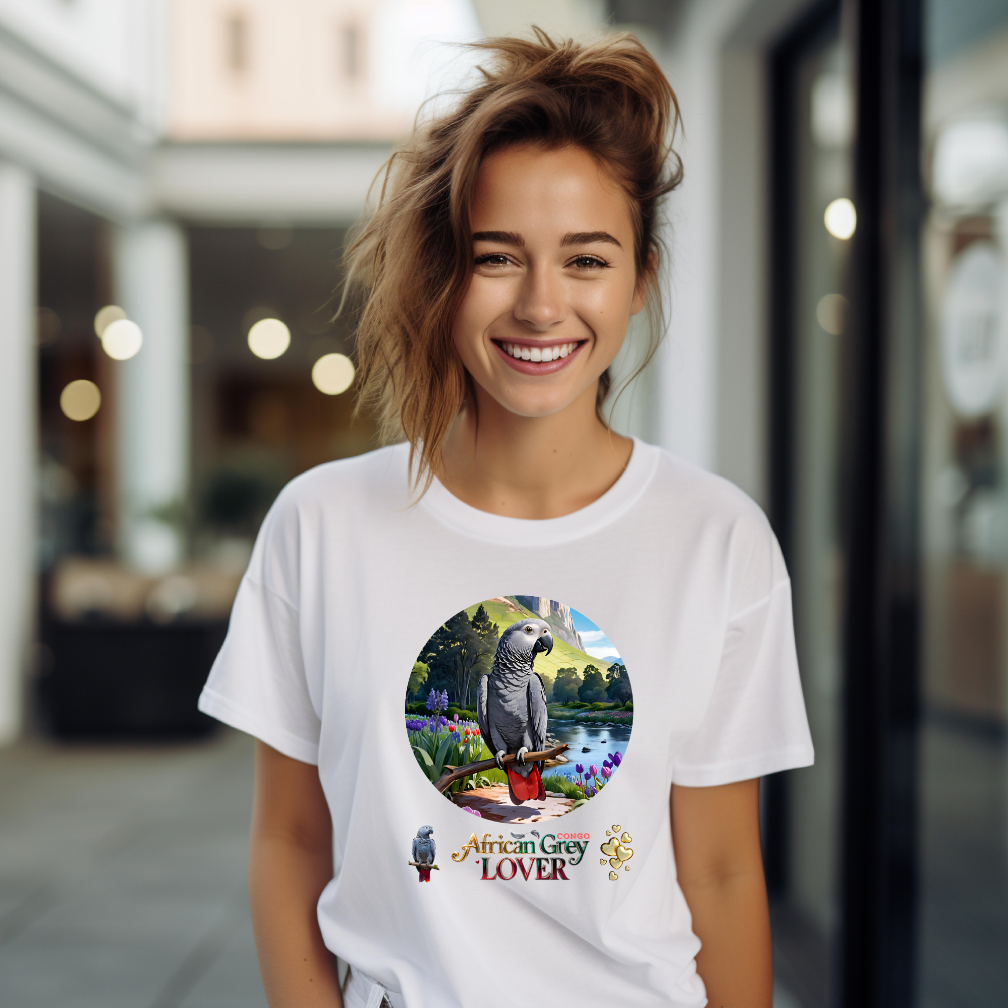 African Grey Congo Lover Nature T-Shirt