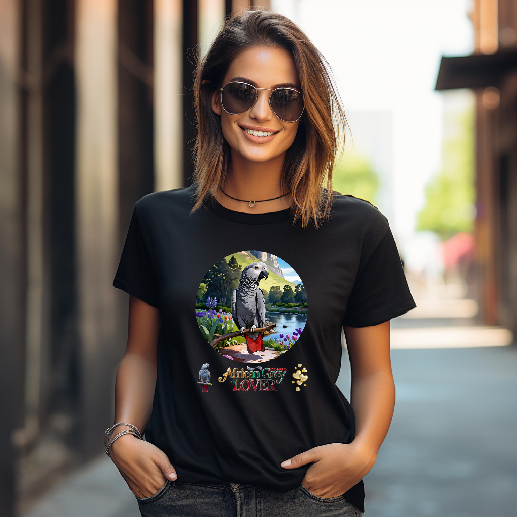 African Grey Congo Lover Nature T-Shirt