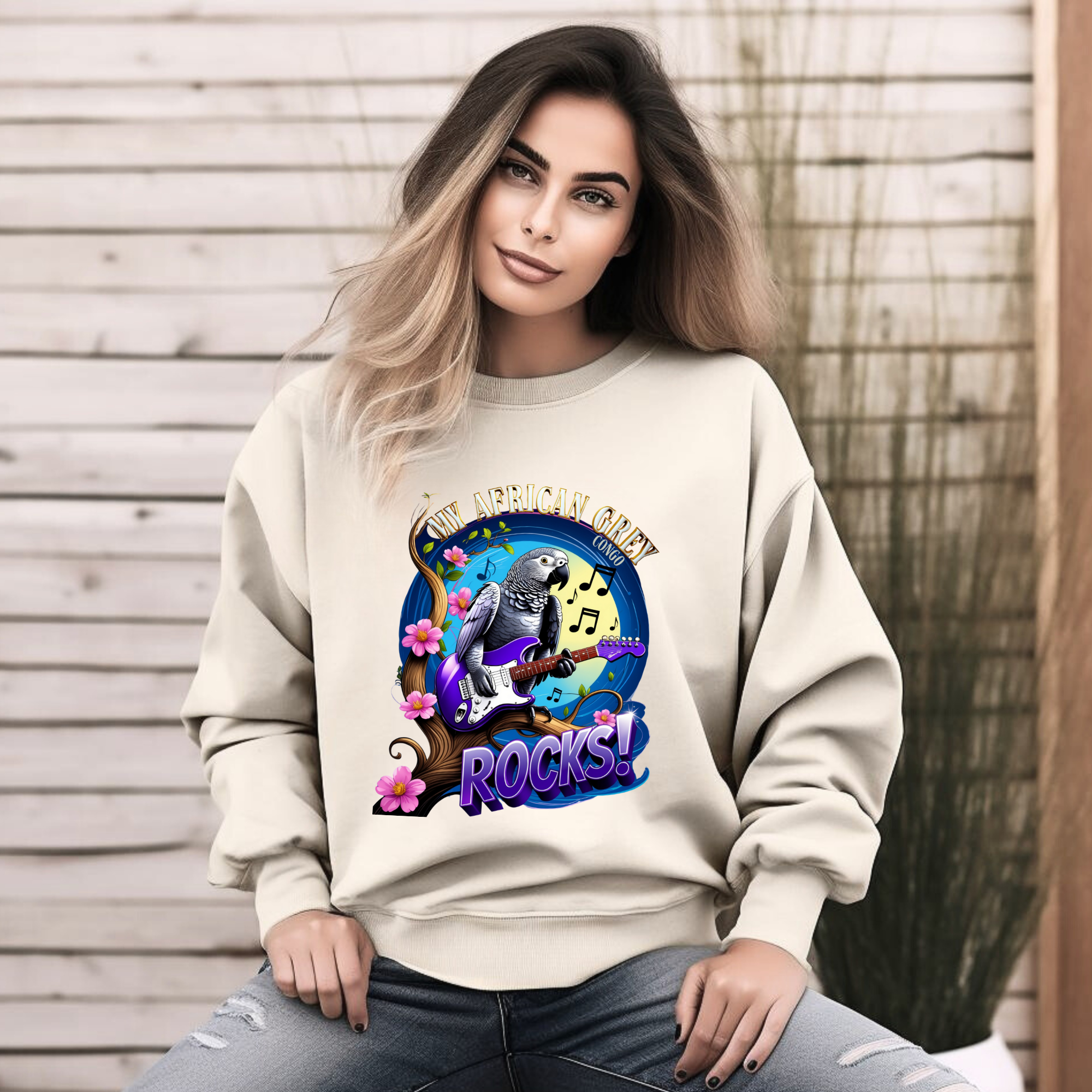 African Grey Congo Rocks Sweatshirt