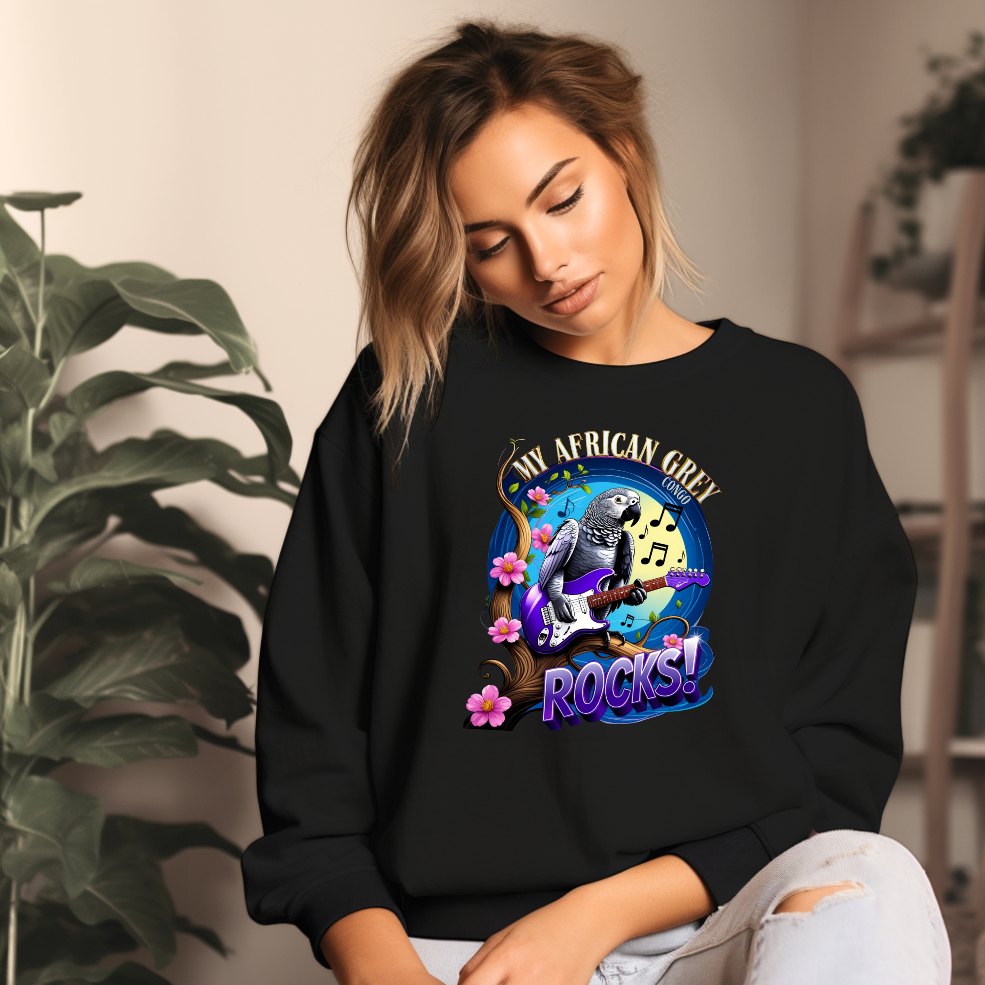 African Grey Congo Rocks Sweatshirt