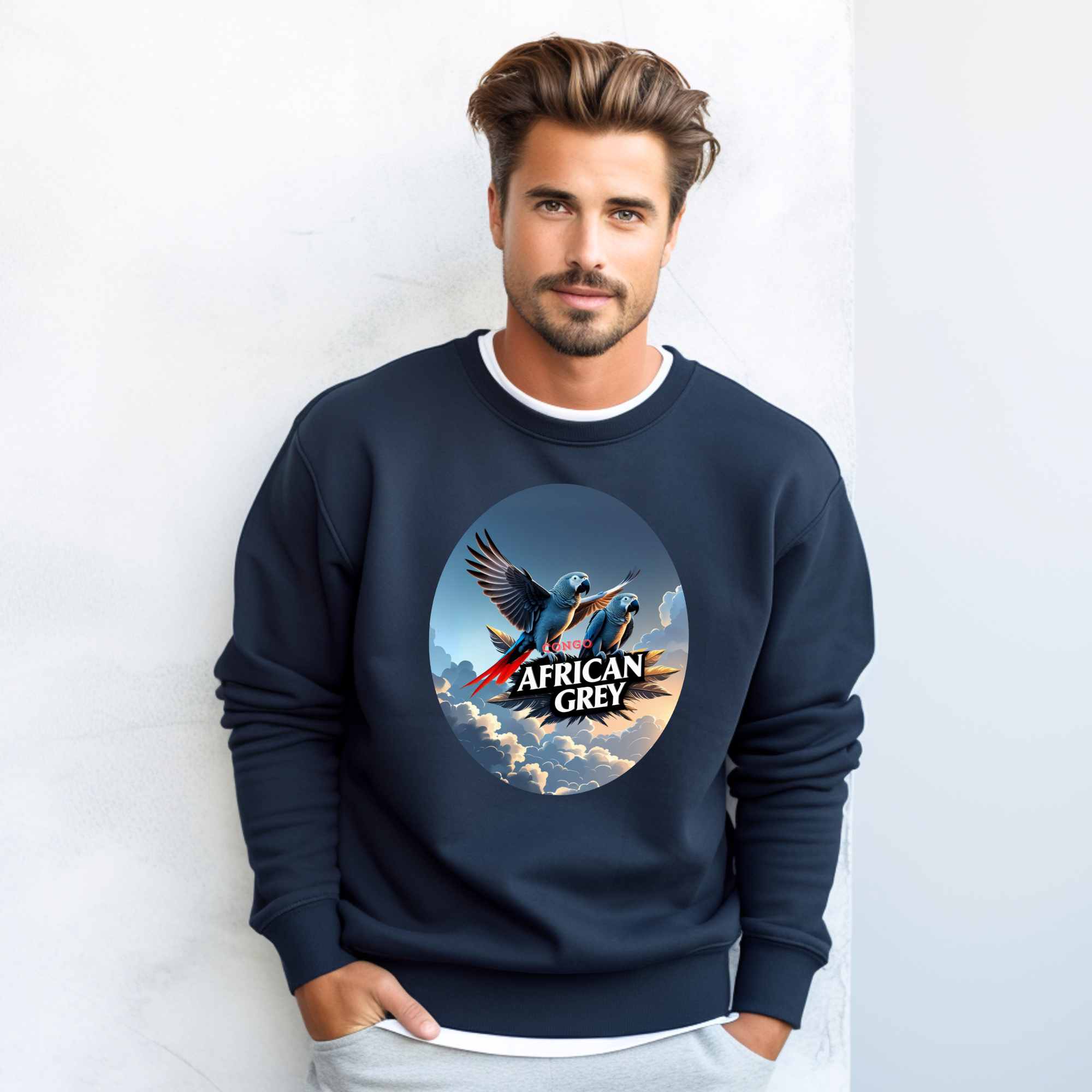 African Grey Congo Flying Sweatshirt