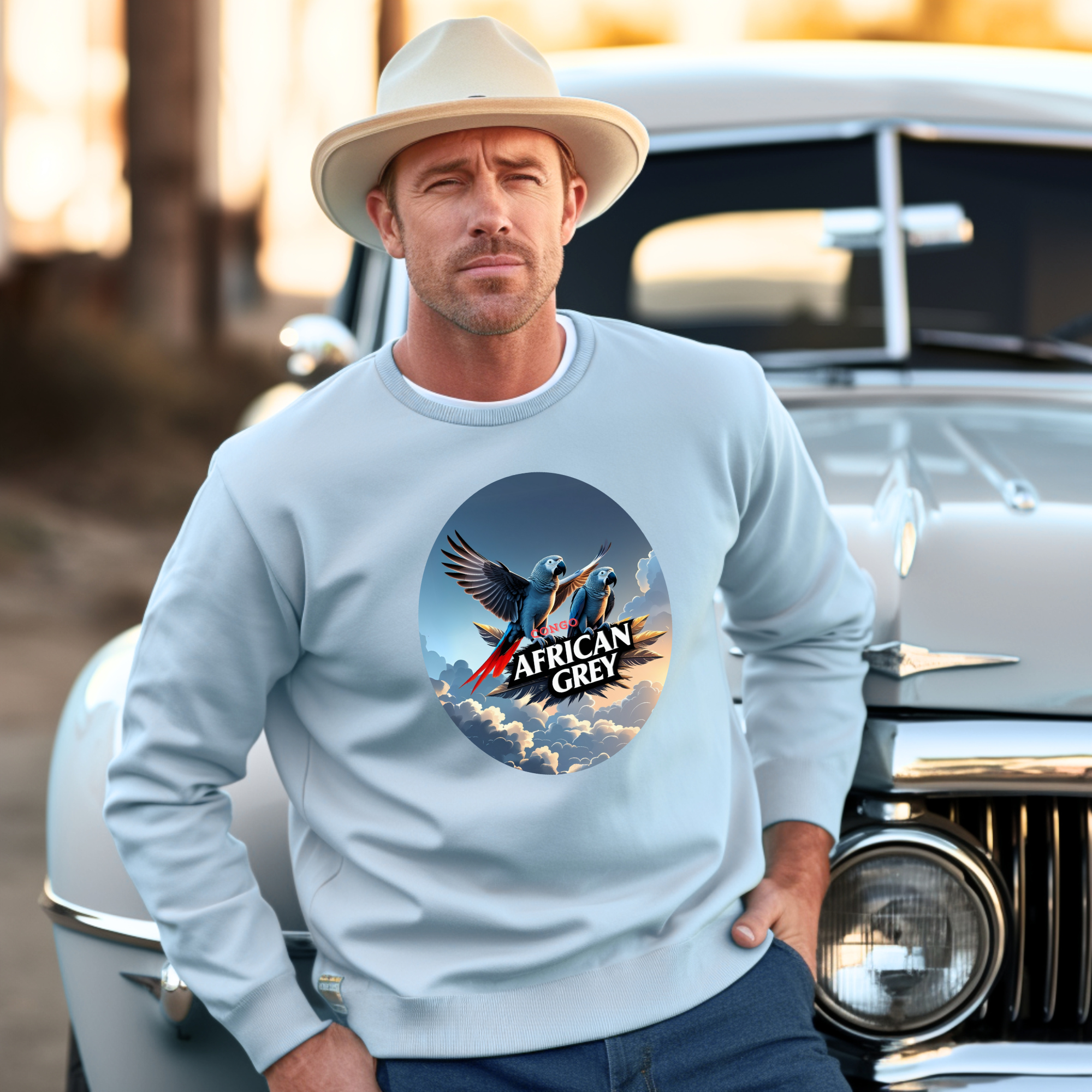African Grey Congo Flying Sweatshirt