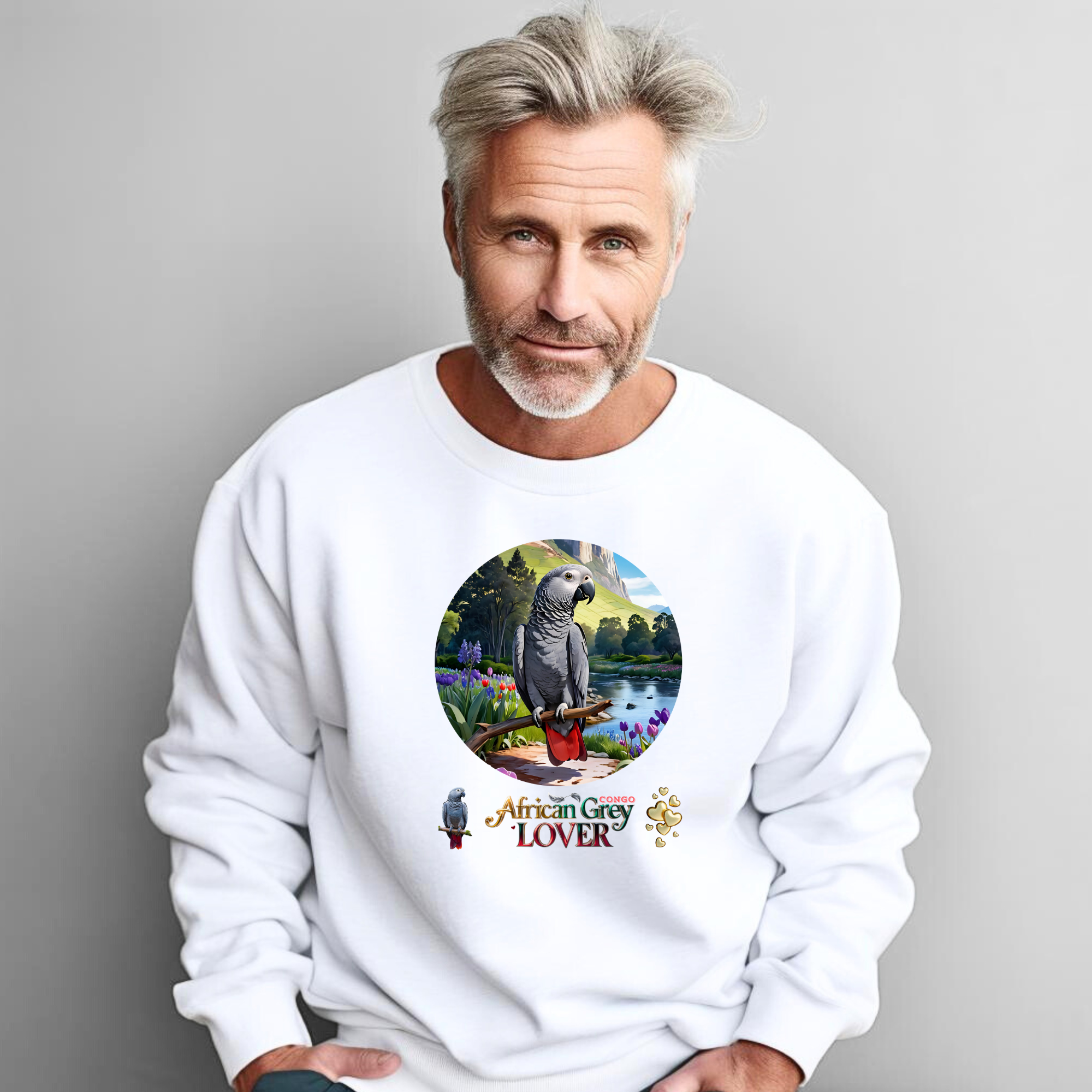 African Grey Congo Lover Nature Sweatshirt