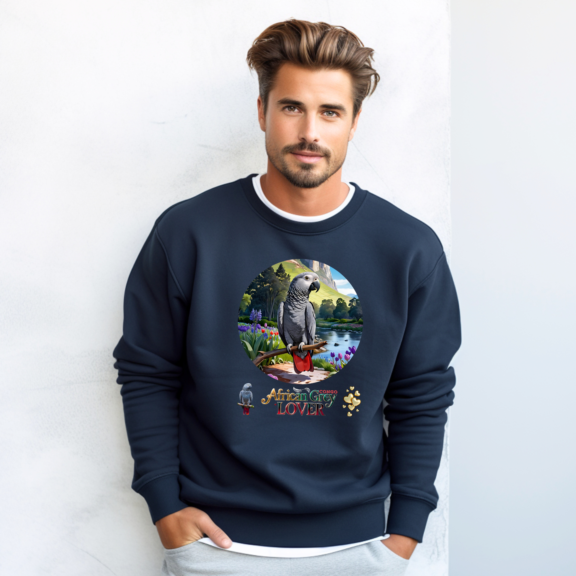 African Grey Congo Lover Nature Sweatshirt