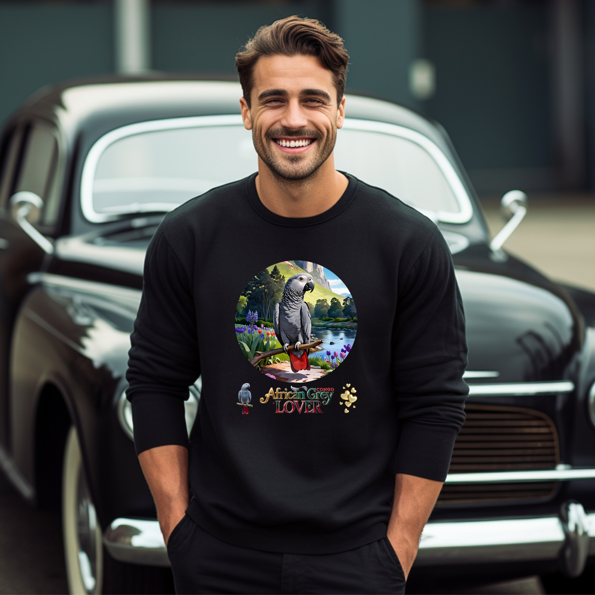 African Grey Congo Lover Nature Sweatshirt
