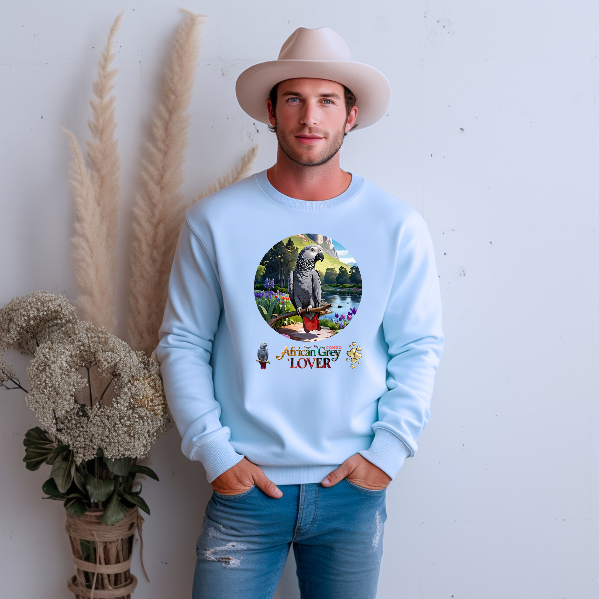 African Grey Congo Lover Nature Sweatshirt