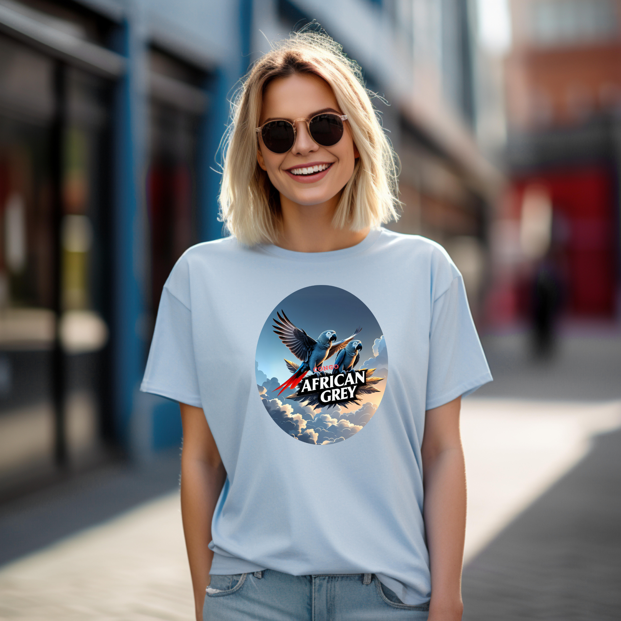 African Grey Congo Flying T-Shirt