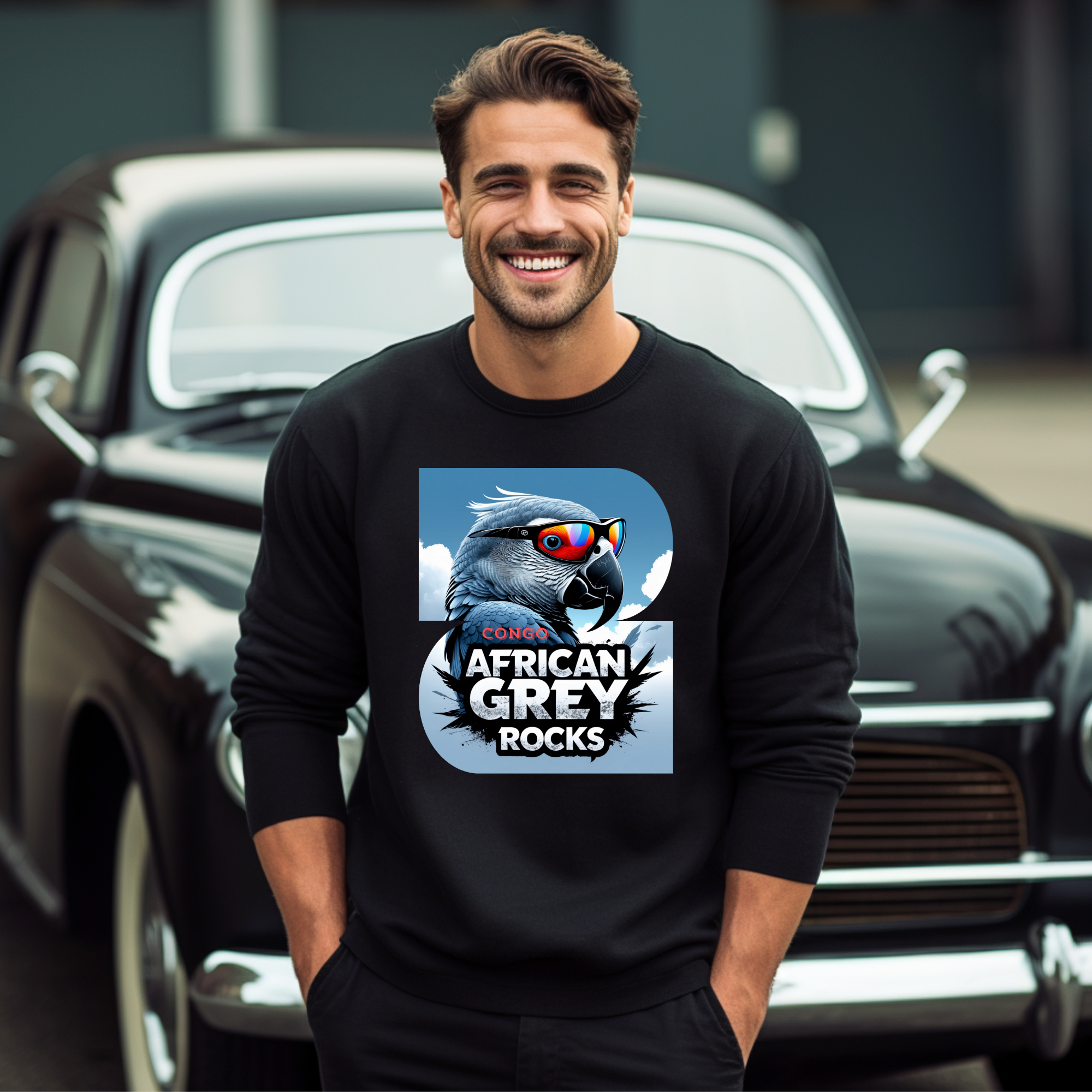 African Grey Congo Rocks Sweatshirt