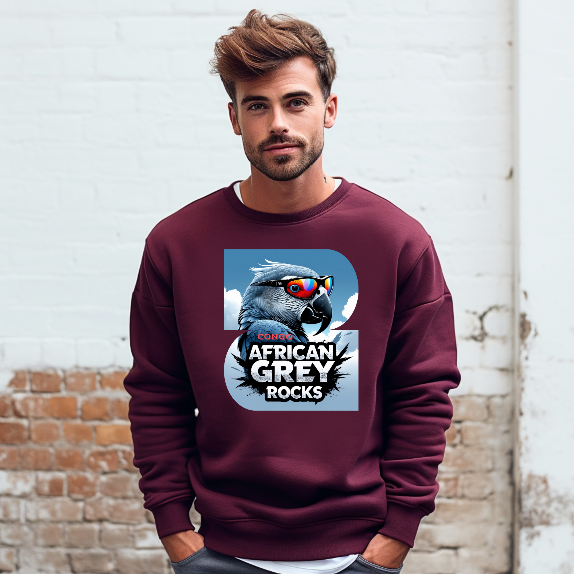 African Grey Congo Rocks Sweatshirt