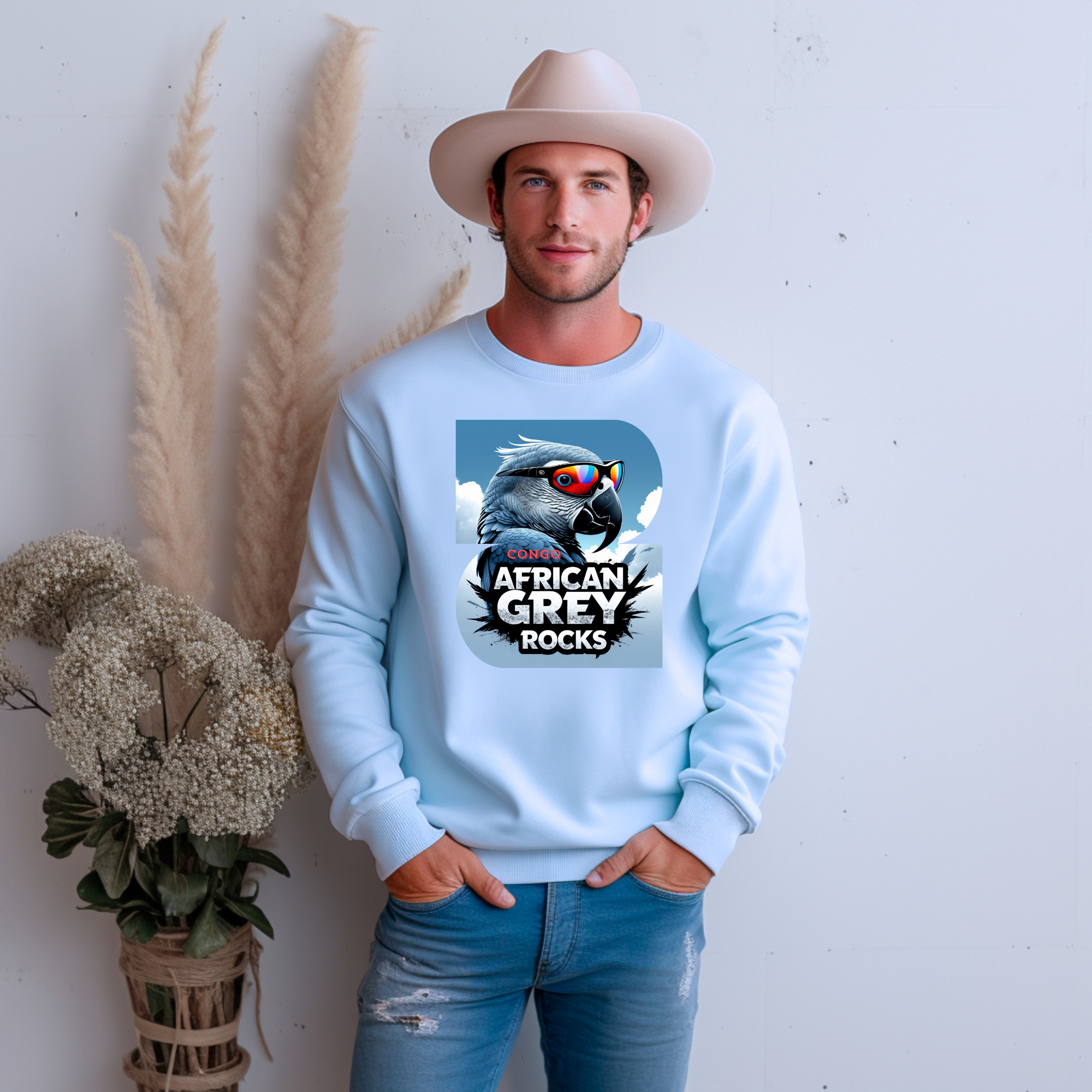African Grey Congo Rocks Sweatshirt
