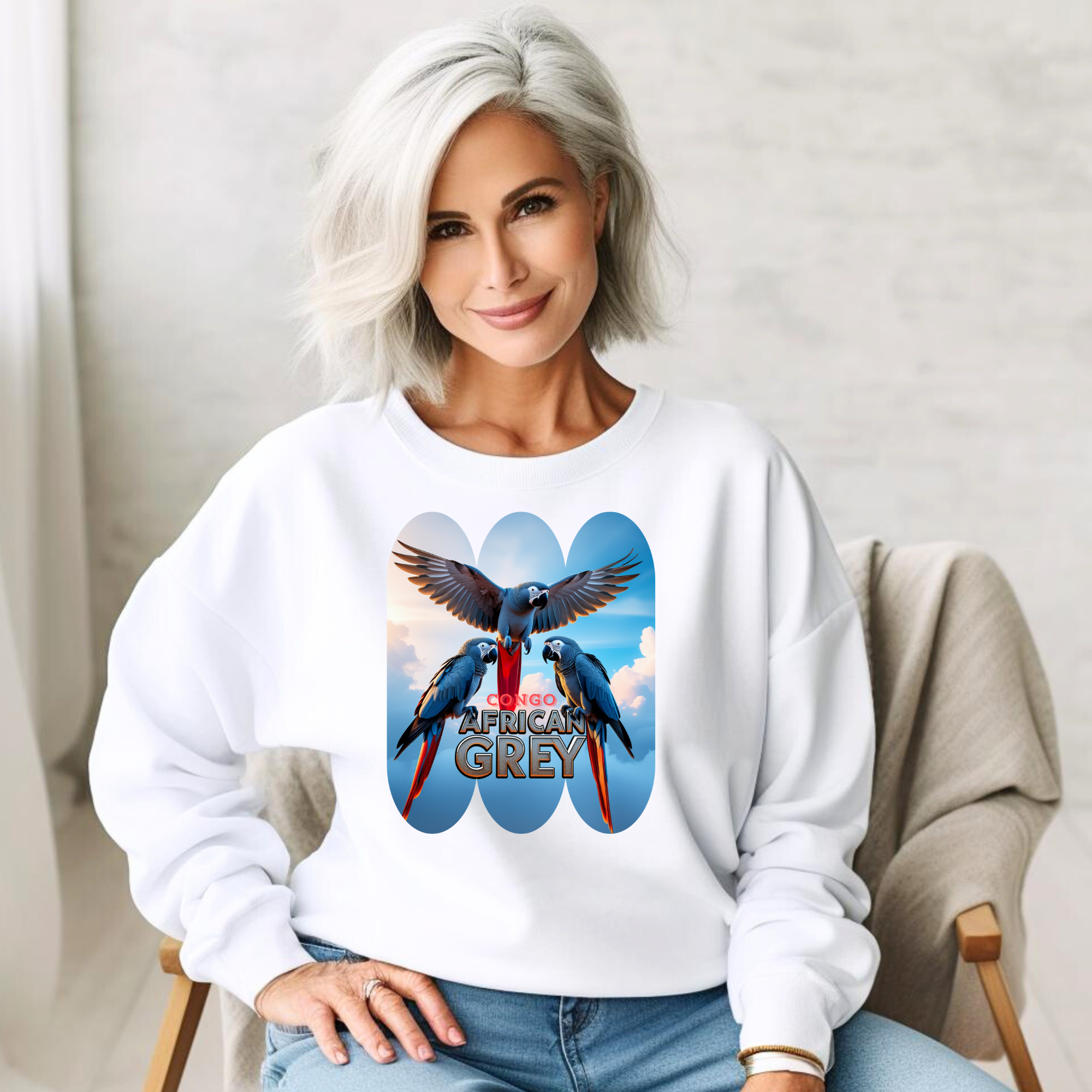 Flying African Grey Congo Sweatshirt