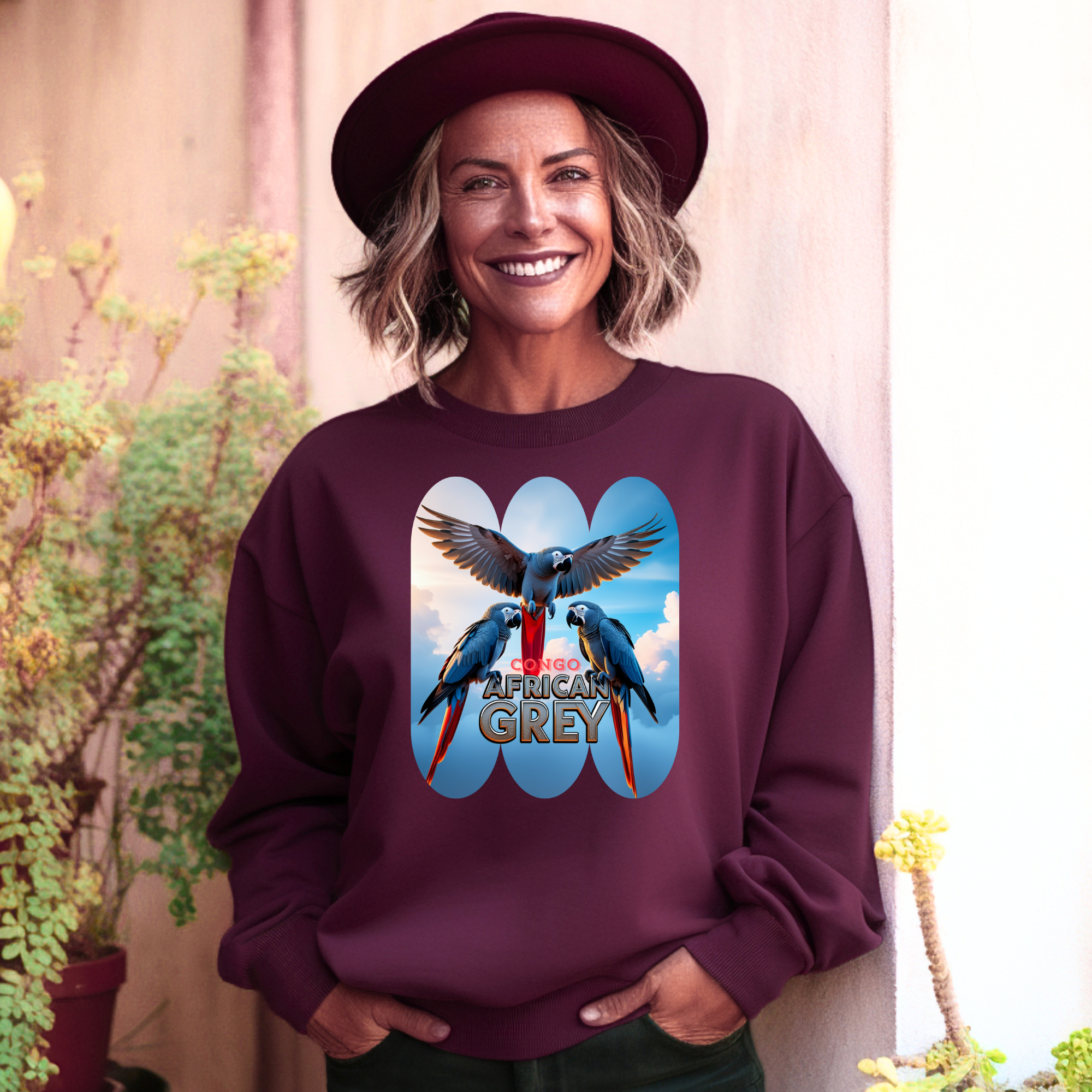 Flying African Grey Congo Sweatshirt