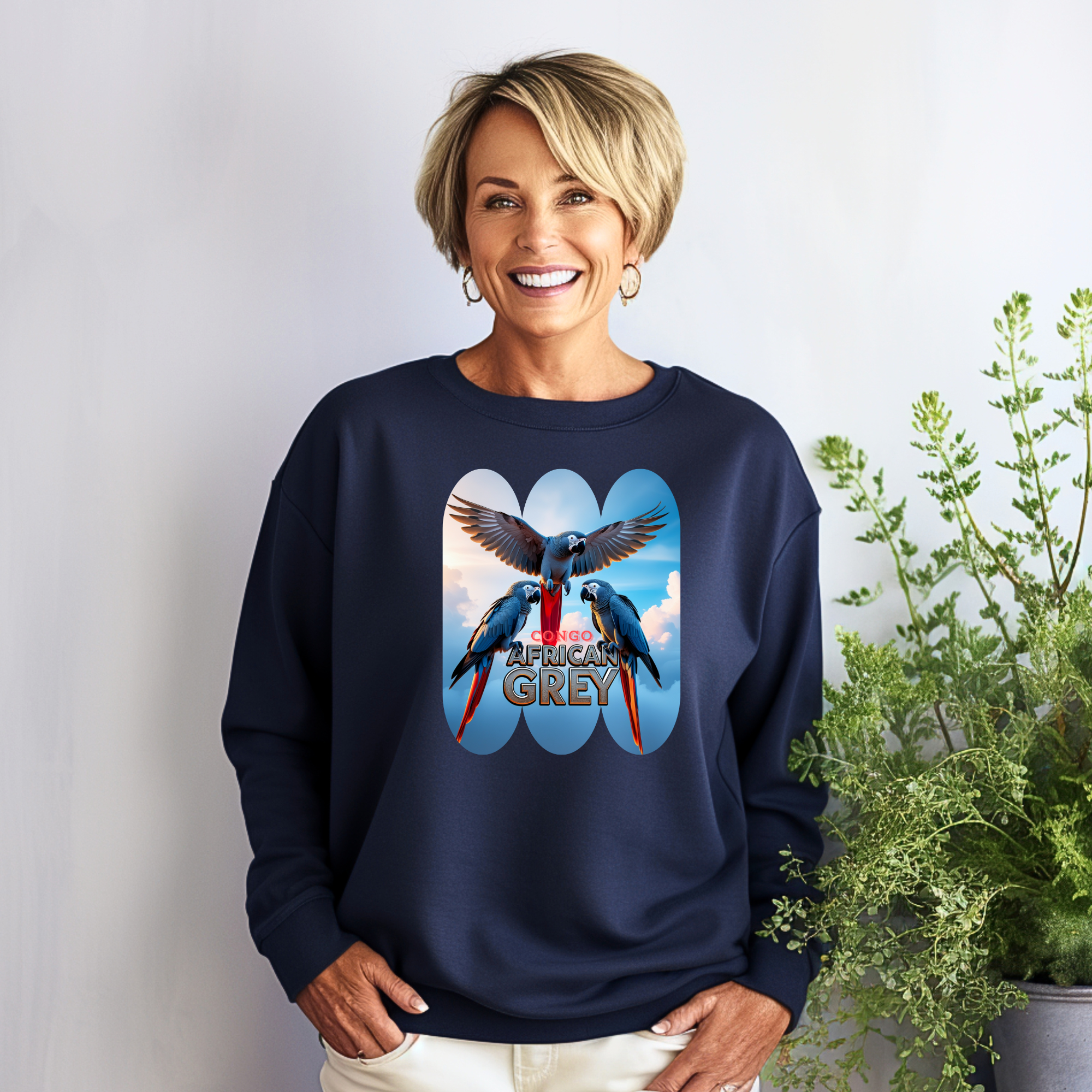 Flying African Grey Congo Sweatshirt