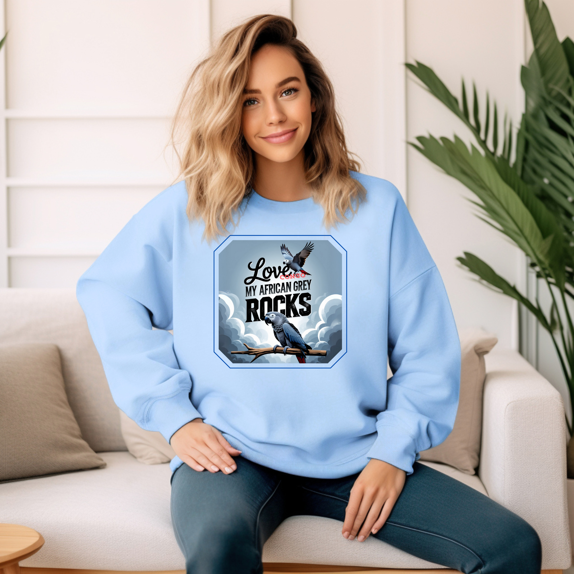 Love My African Grey Congo Rocks Sweatshirt