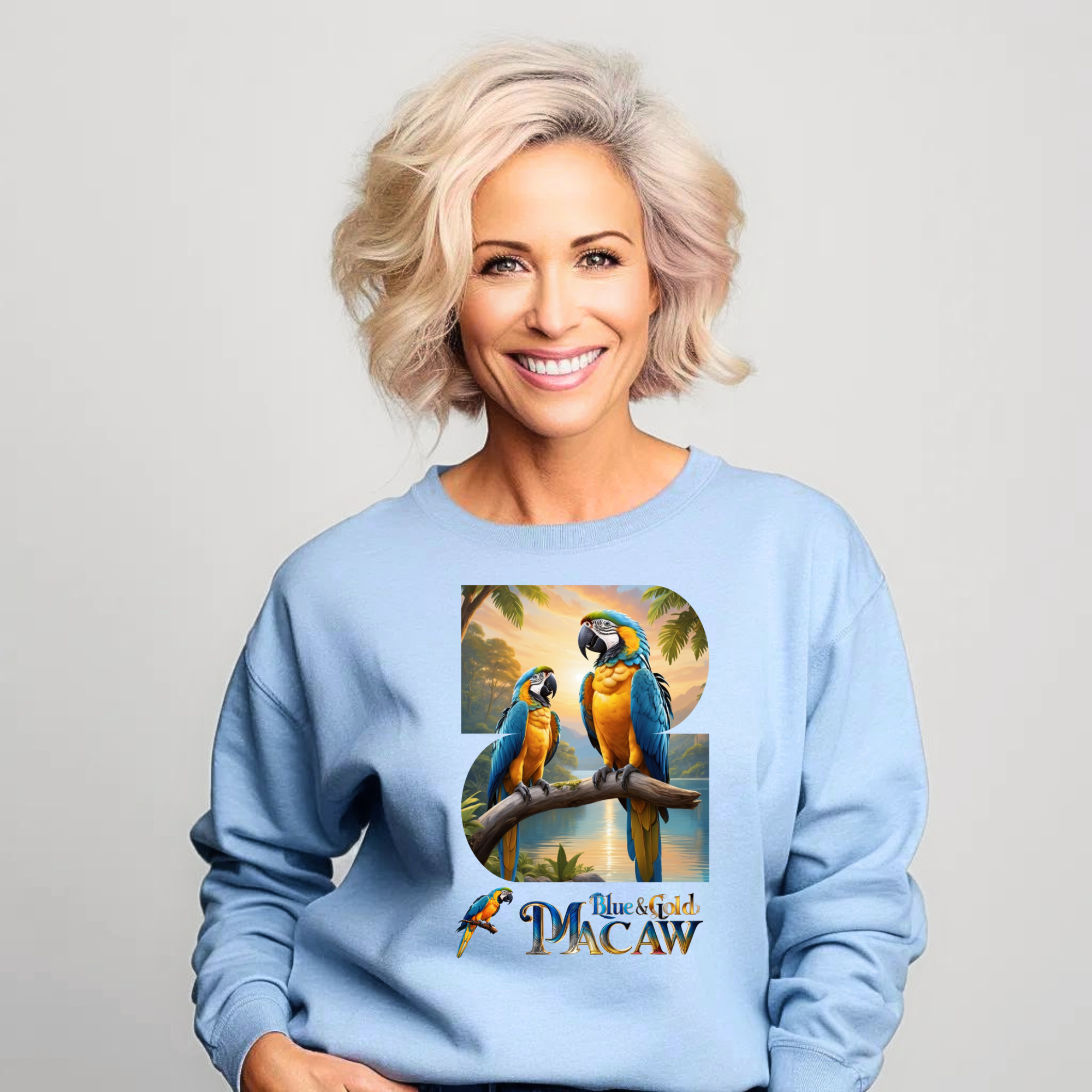 Blue & Gold Macaw's Sweatshirt