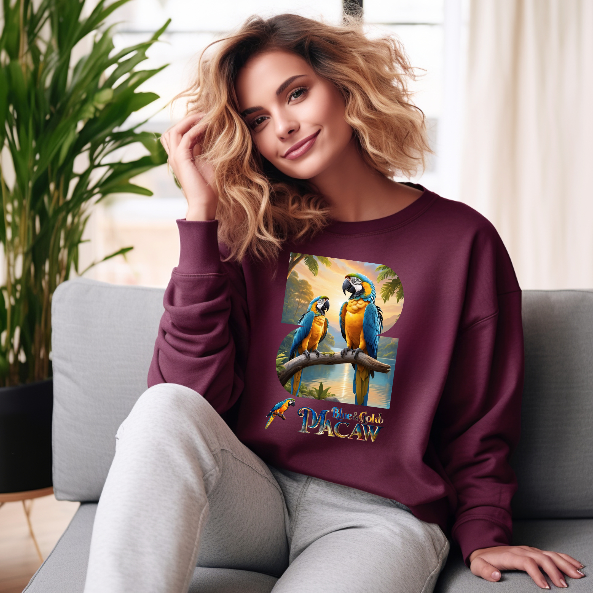 Blue & Gold Macaw's Sweatshirt