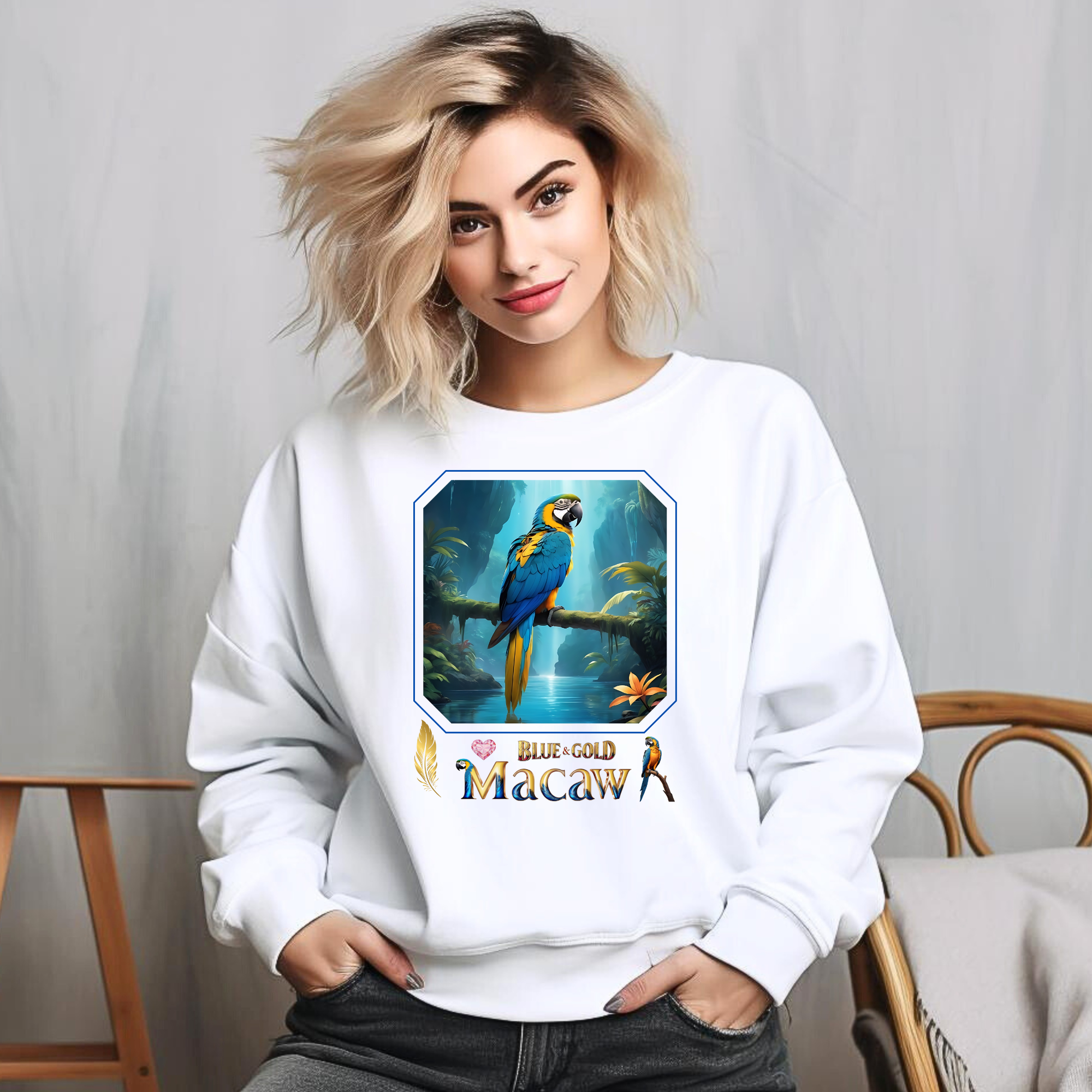 Blue & Gold Macaw Sweatshirts