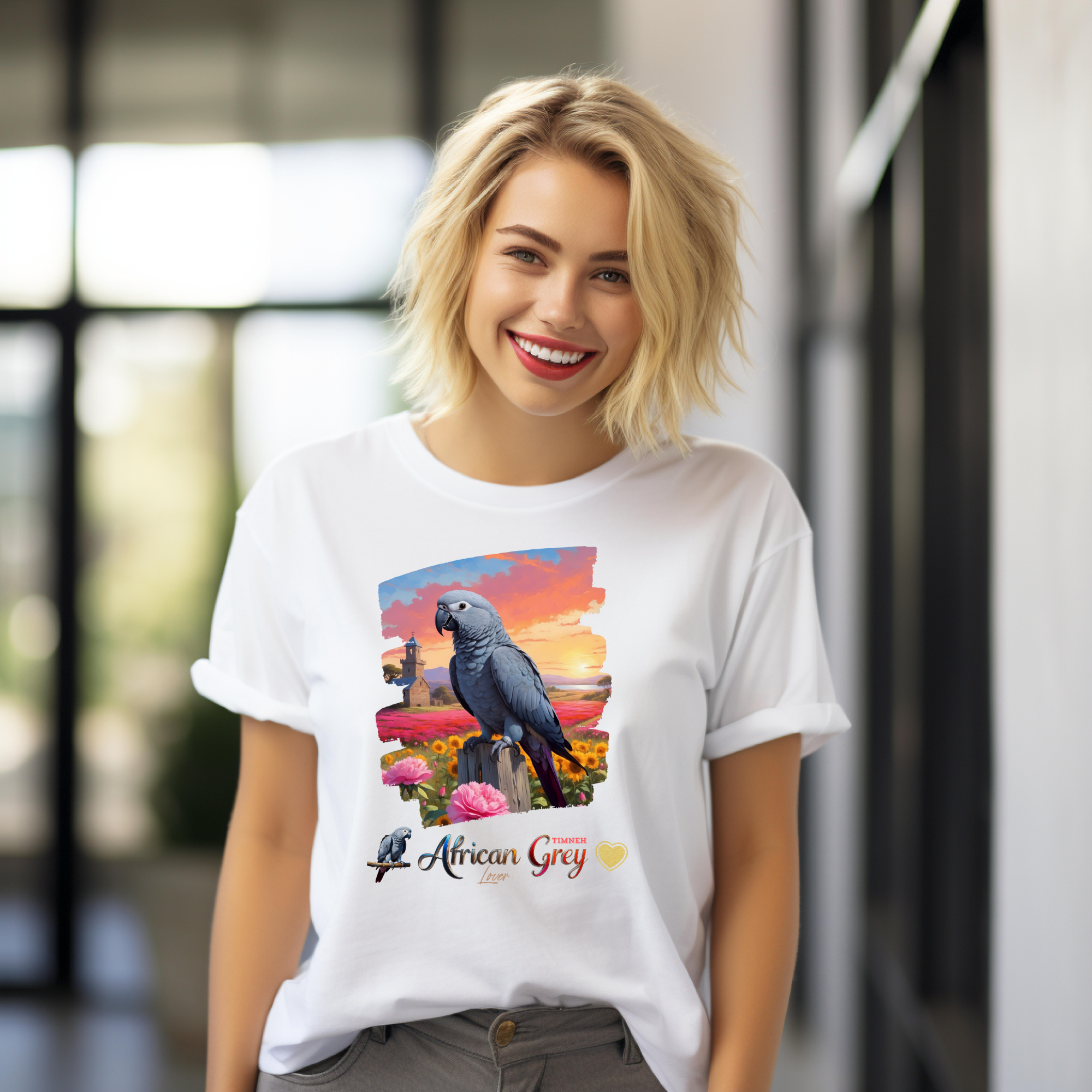 African Grey Timneh Lover T-Shirt